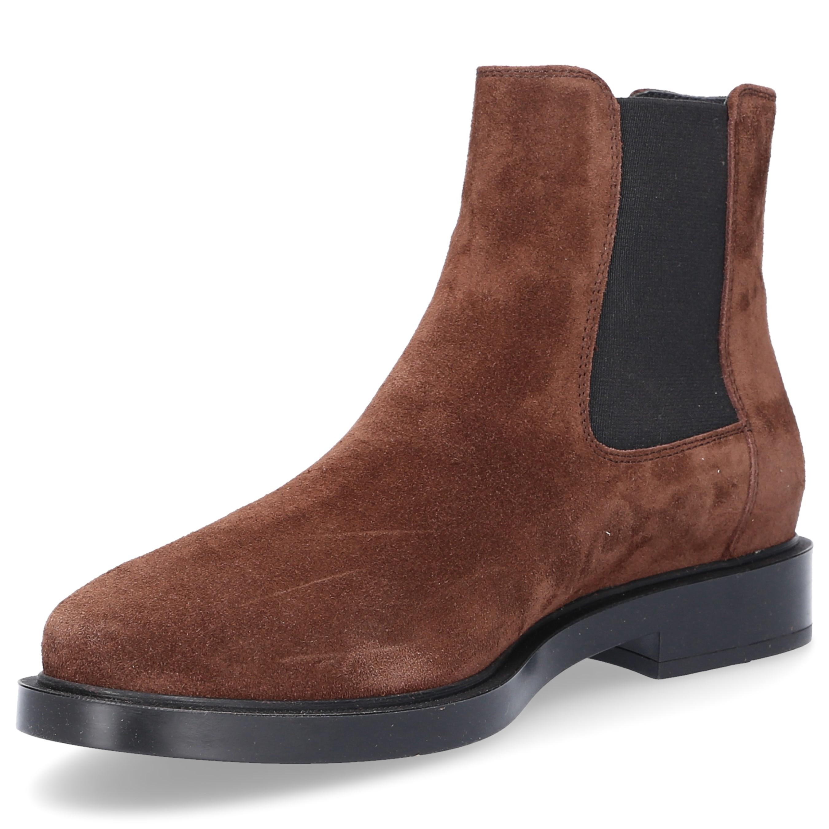 Tod's Suede Chelsea Boots in Brown - Lyst