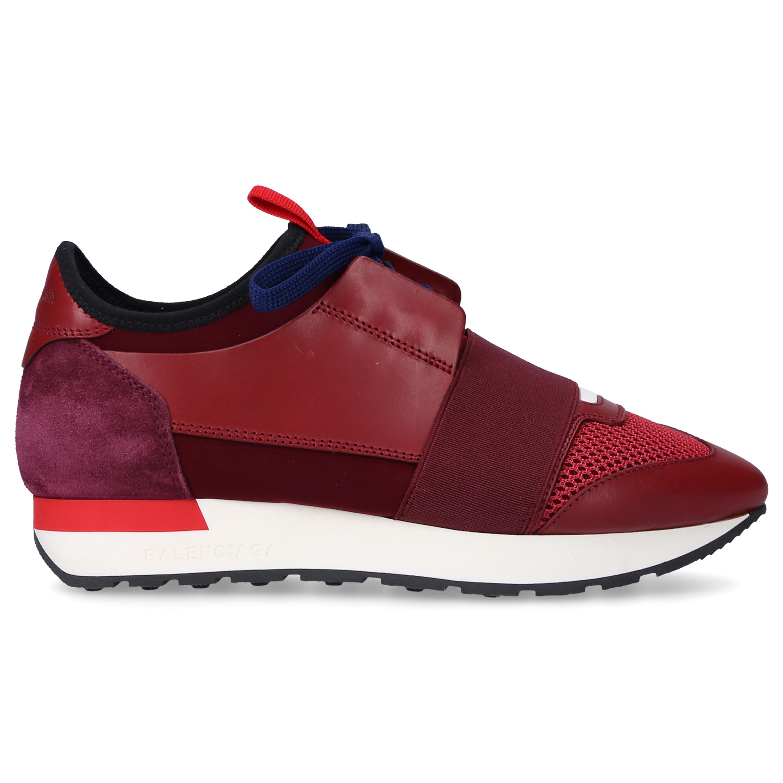 Balenciaga Leather Low-top Sneakers Race Runner in Red - Lyst