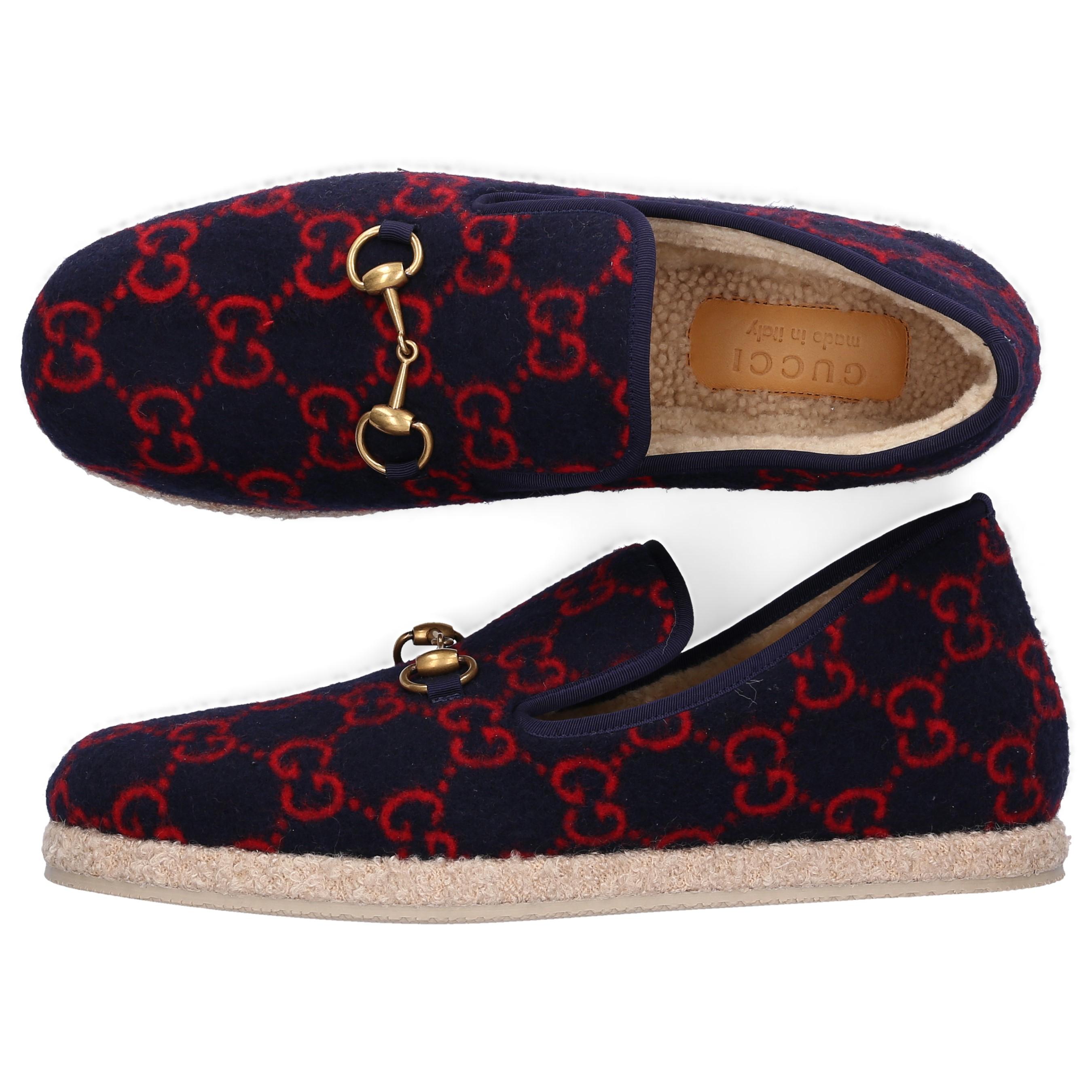 Gucci Men's GG Wool Loafer in Blue for 