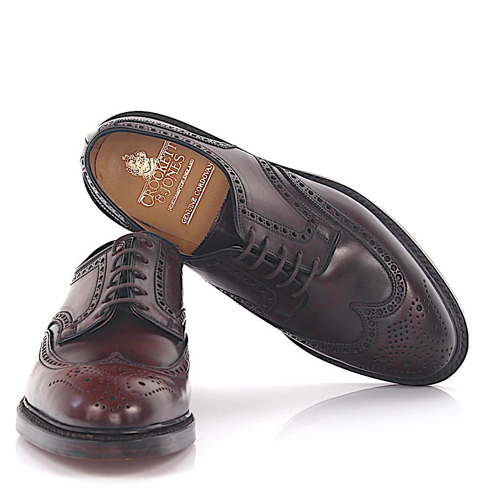 Crockett & Jones Brogue Pembroke Leather Cordovan Bordeaux for Men | Lyst