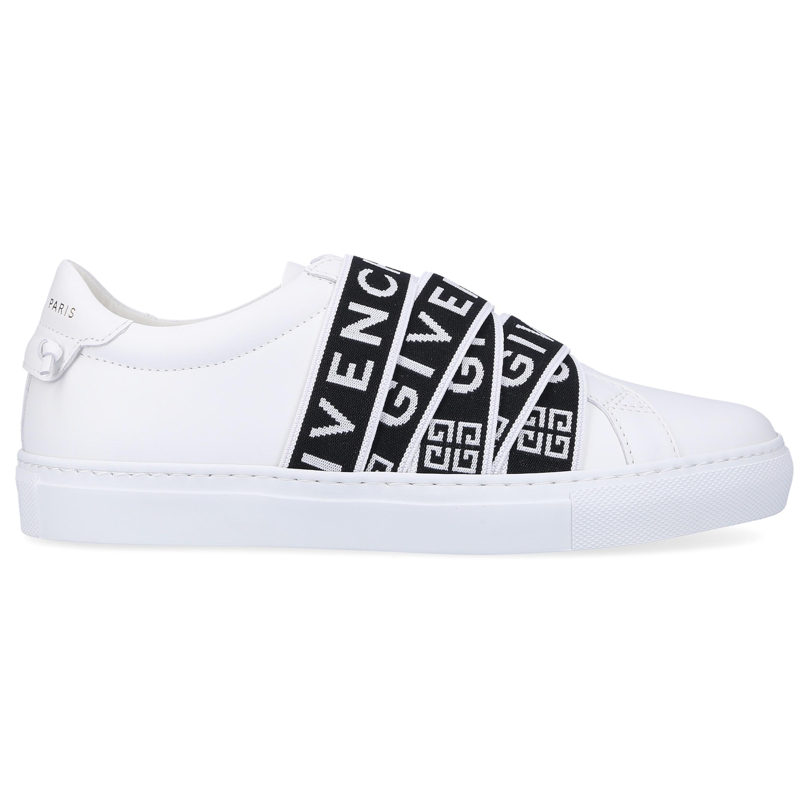 Givenchy Leather 4g Webbing Sneakers Black White - Lyst