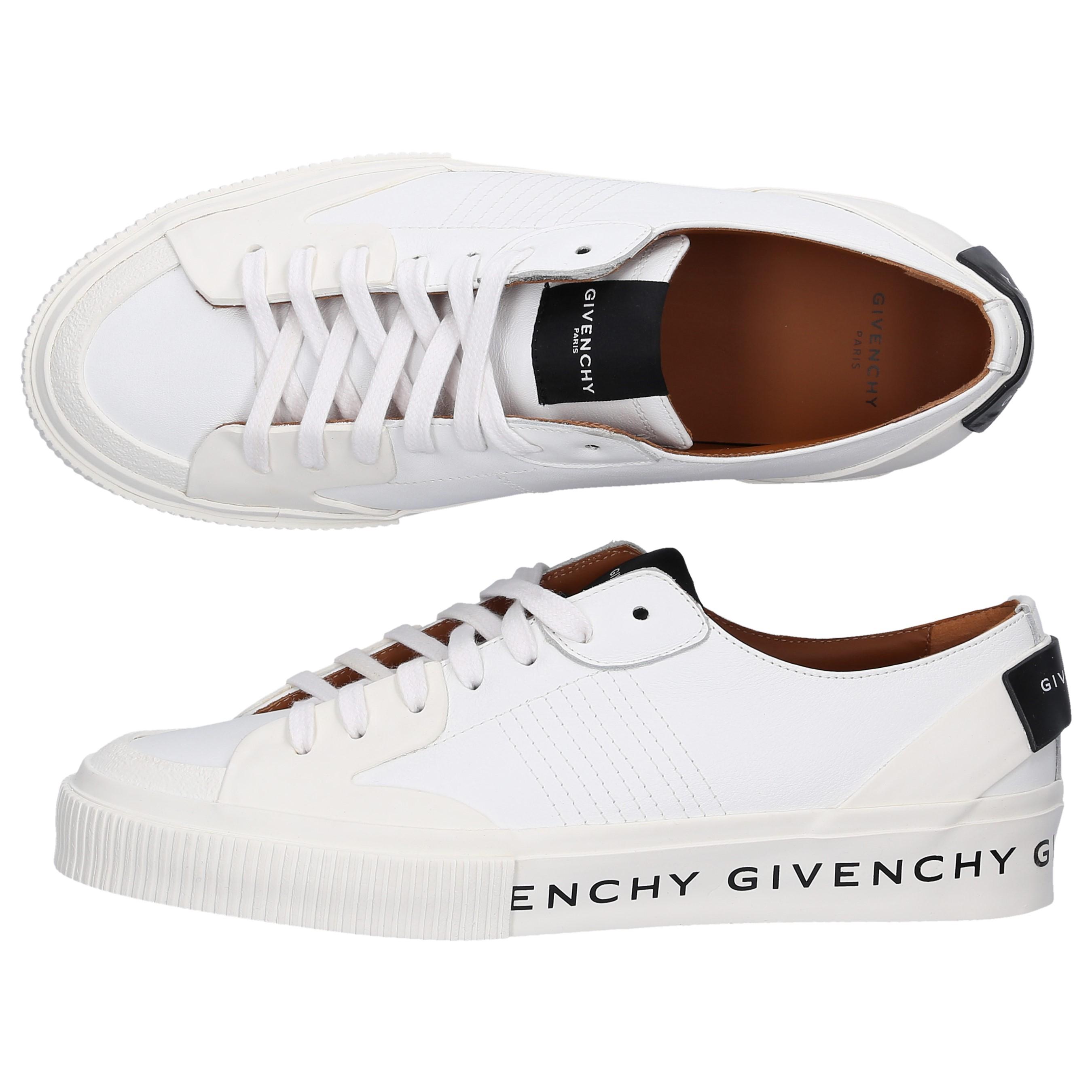 givenchy chain tennis light low sneakers in canvas