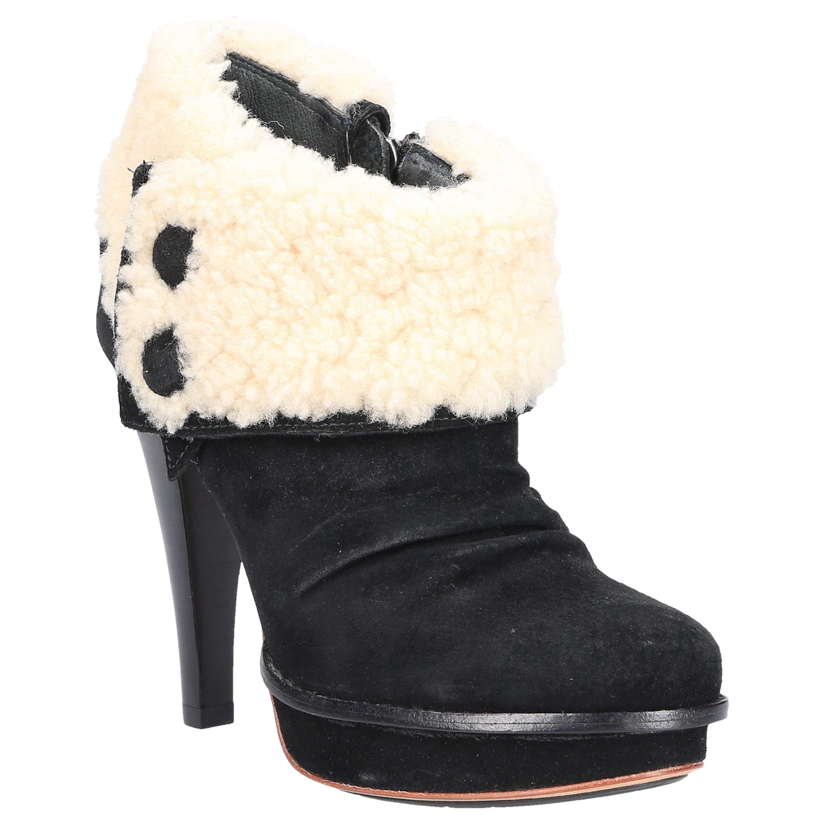 UGG Ankle Boots 1001715 Fur Upper in Black | Lyst