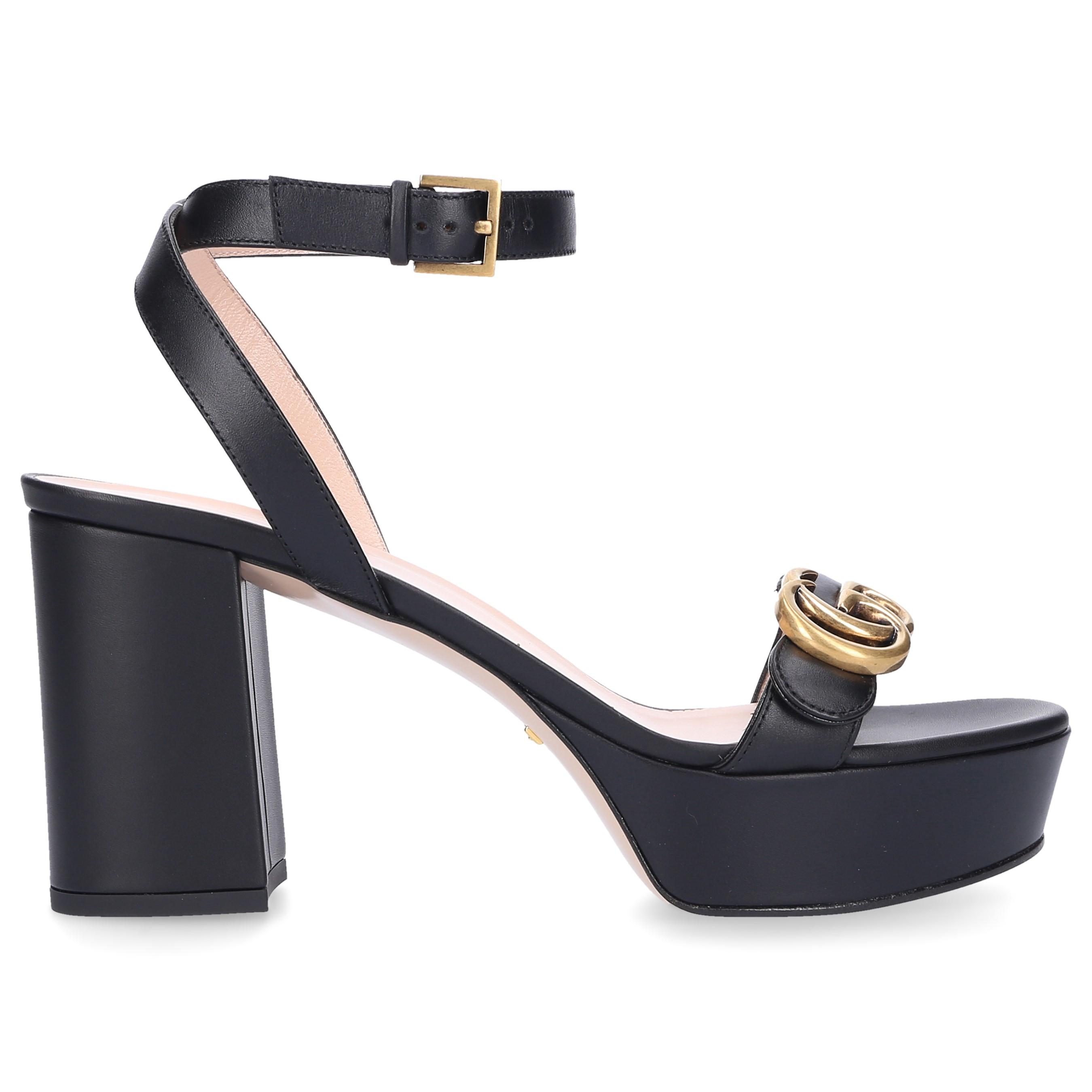 gucci platform heels black