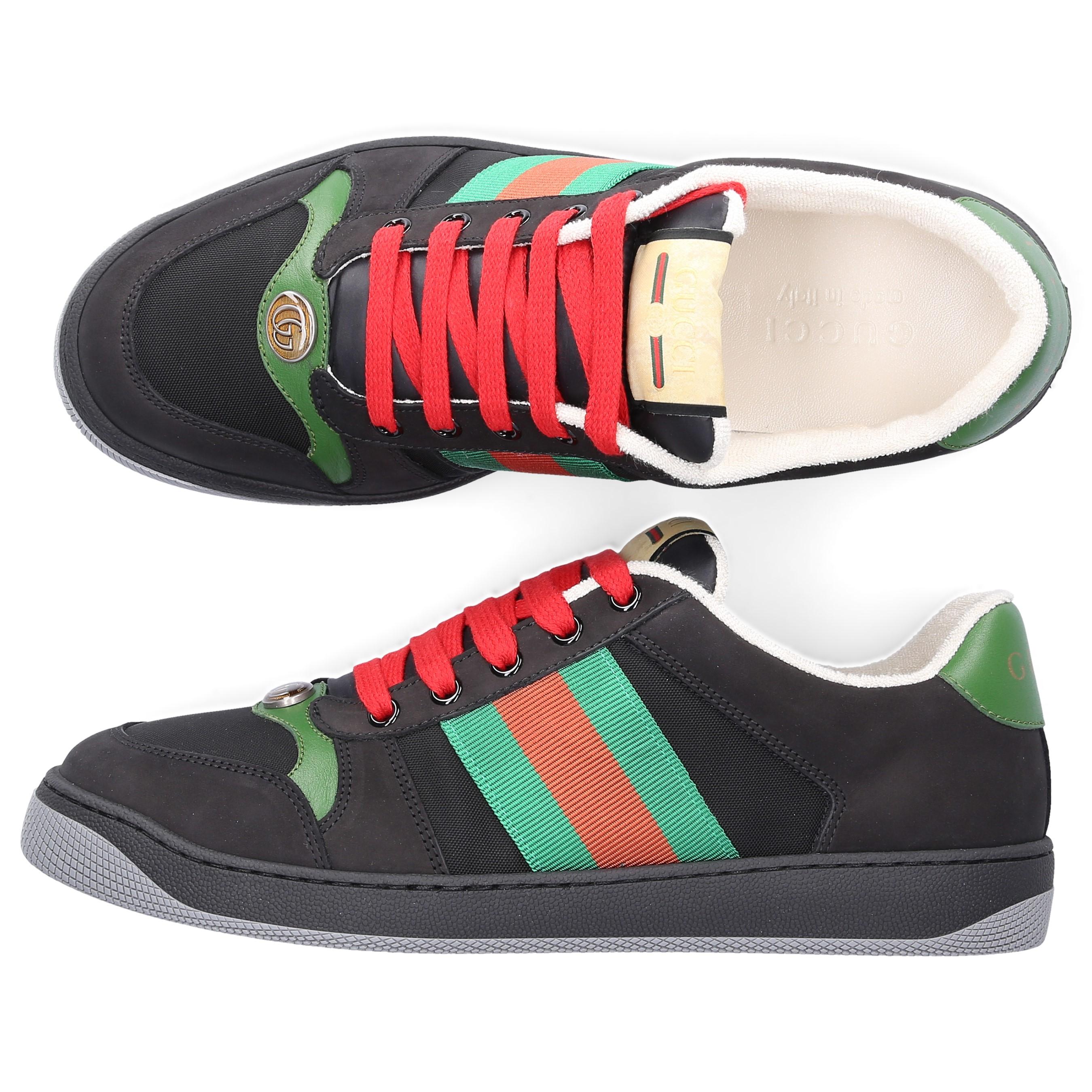 Gucci Leather Sneakers Black Screener for Men - Lyst