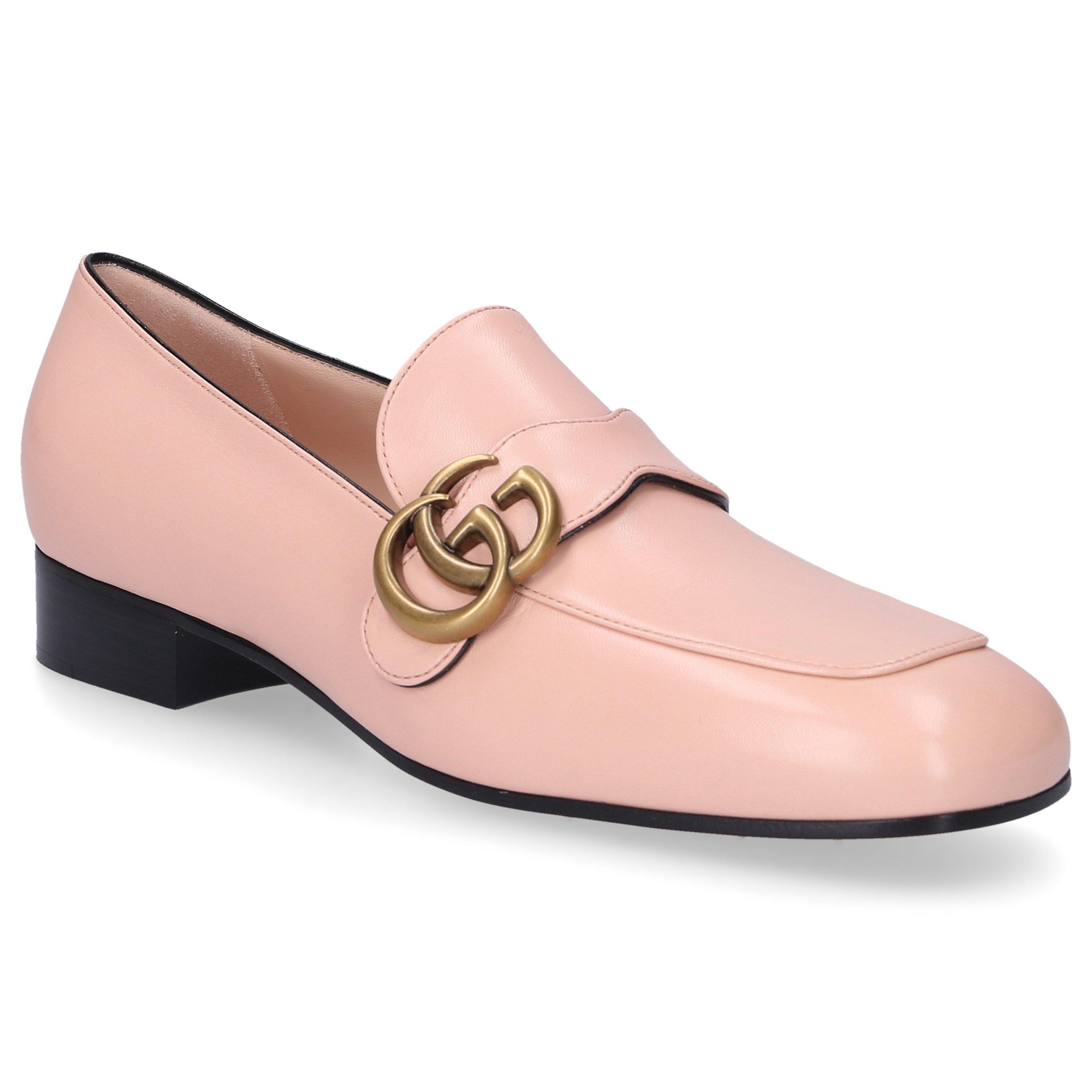Gucci Leather Loafer With Double G in Pink - Save 45% | Lyst