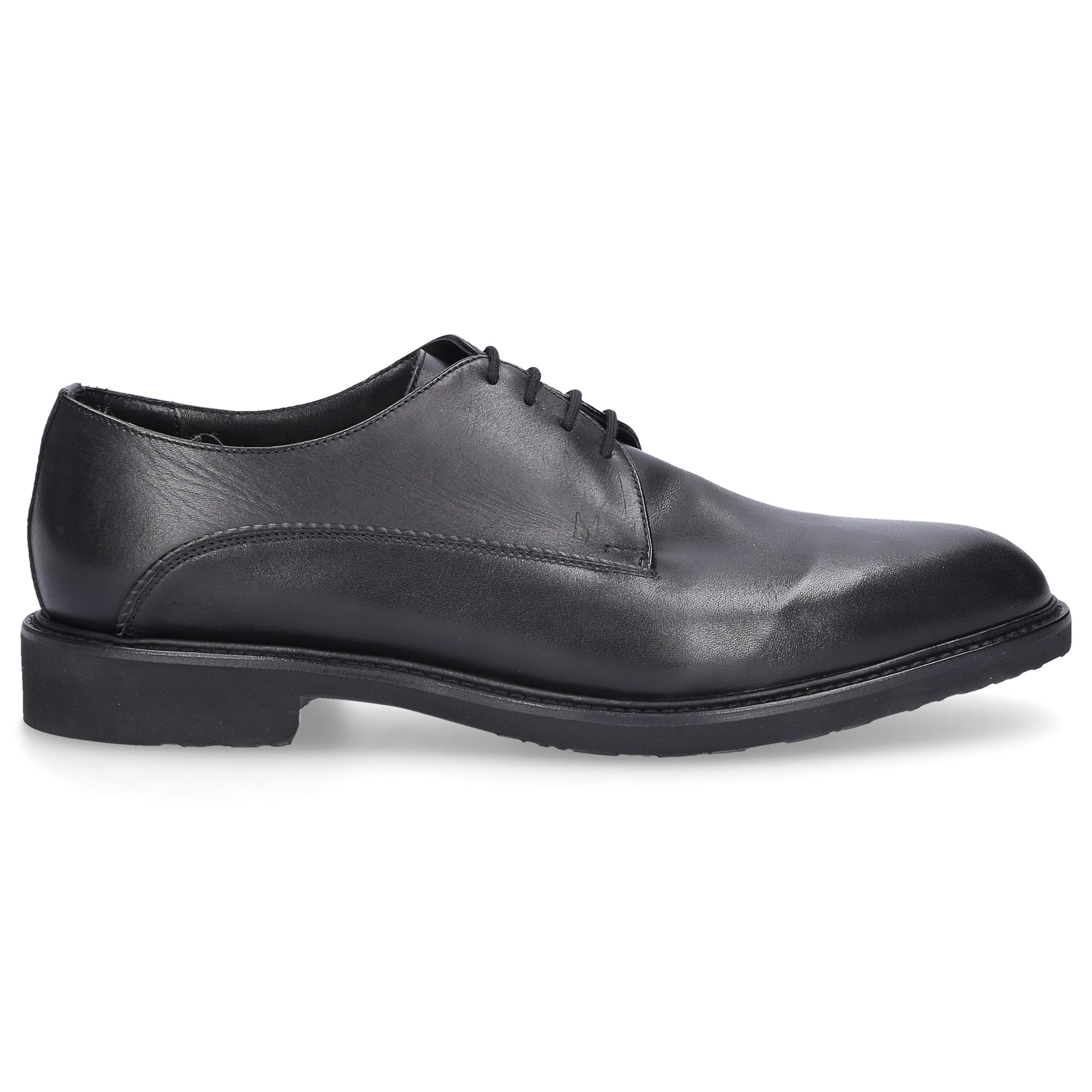 Moreschi Leather Business Shoes 043198 Calfskin Logo Black for Men - Lyst