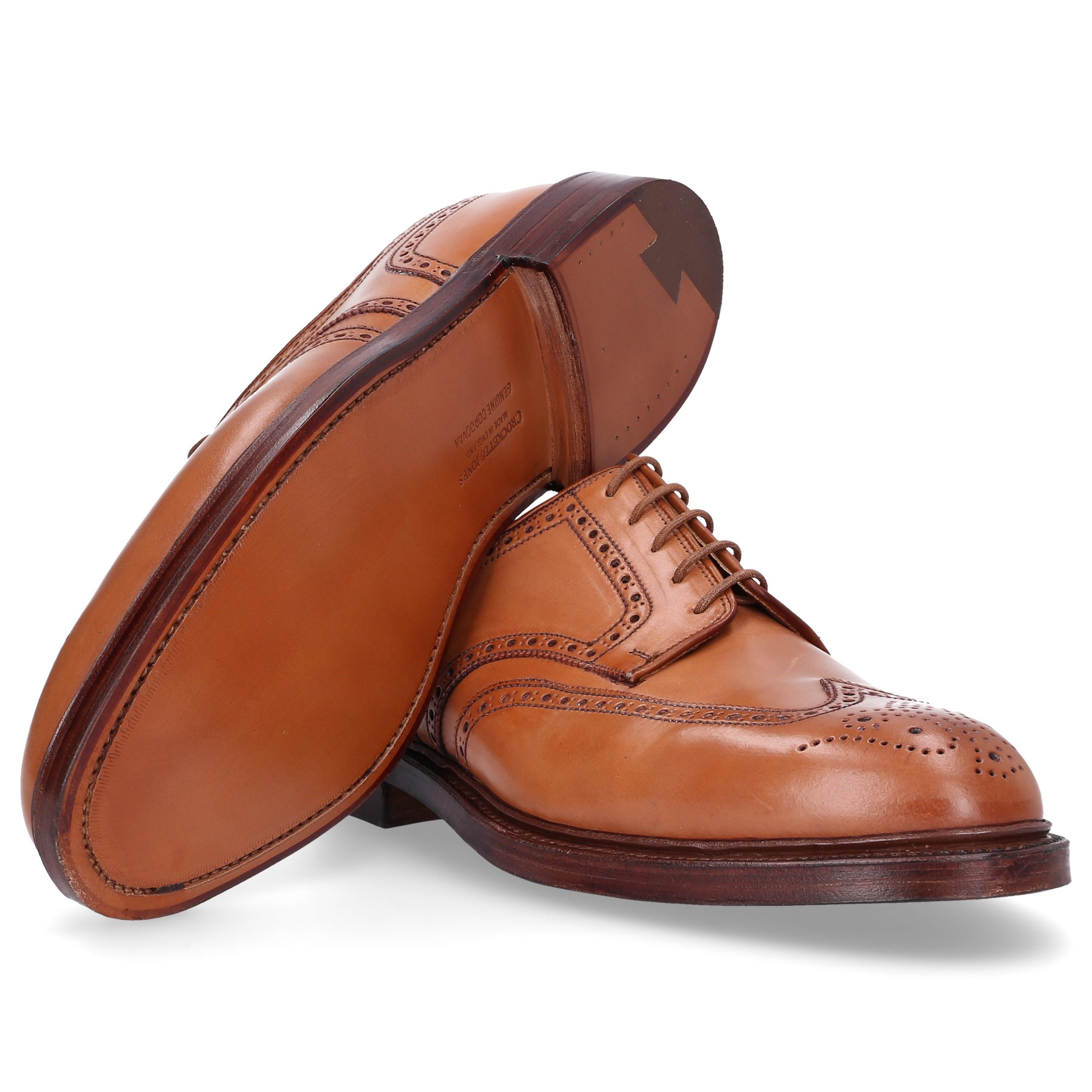 Crockett and Jones Derby Budapest Barrington Leather Cordovan Brown