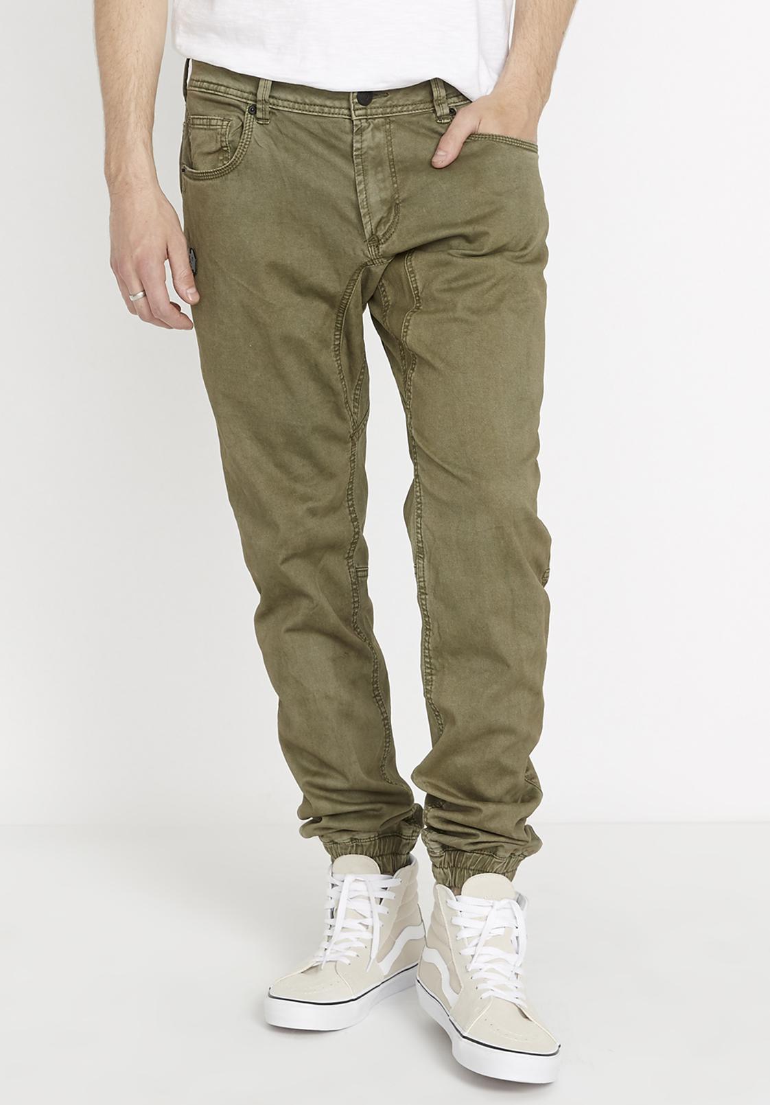 Buffalo Evan Stretch Twill Pant  Mens Pants in Colorful and Bleached Com   Buckle