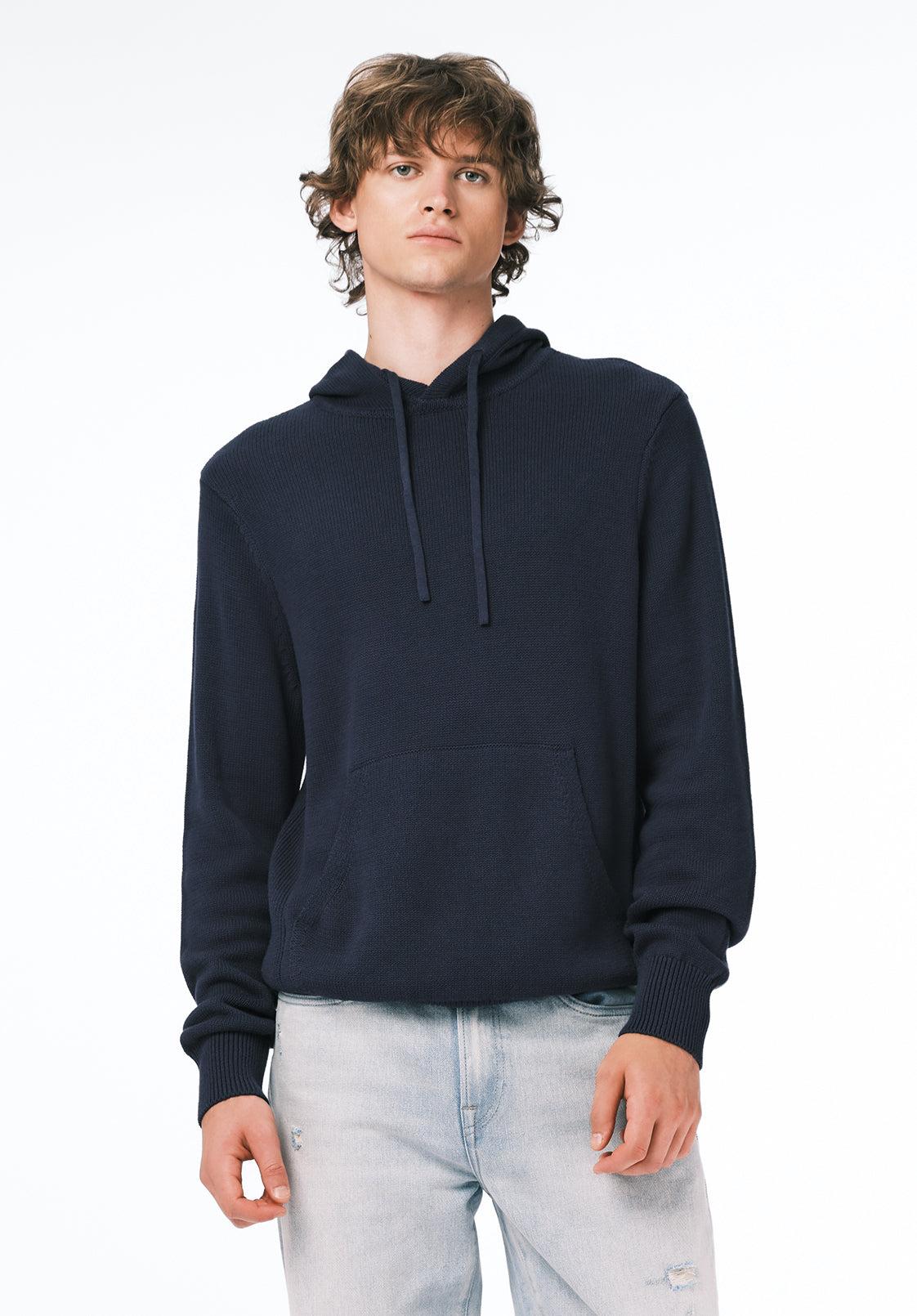 Buffalo David Bitton Kafom Men's Hooded Long-Sleeve Top Midnight Blue En Ligne | Vêtements