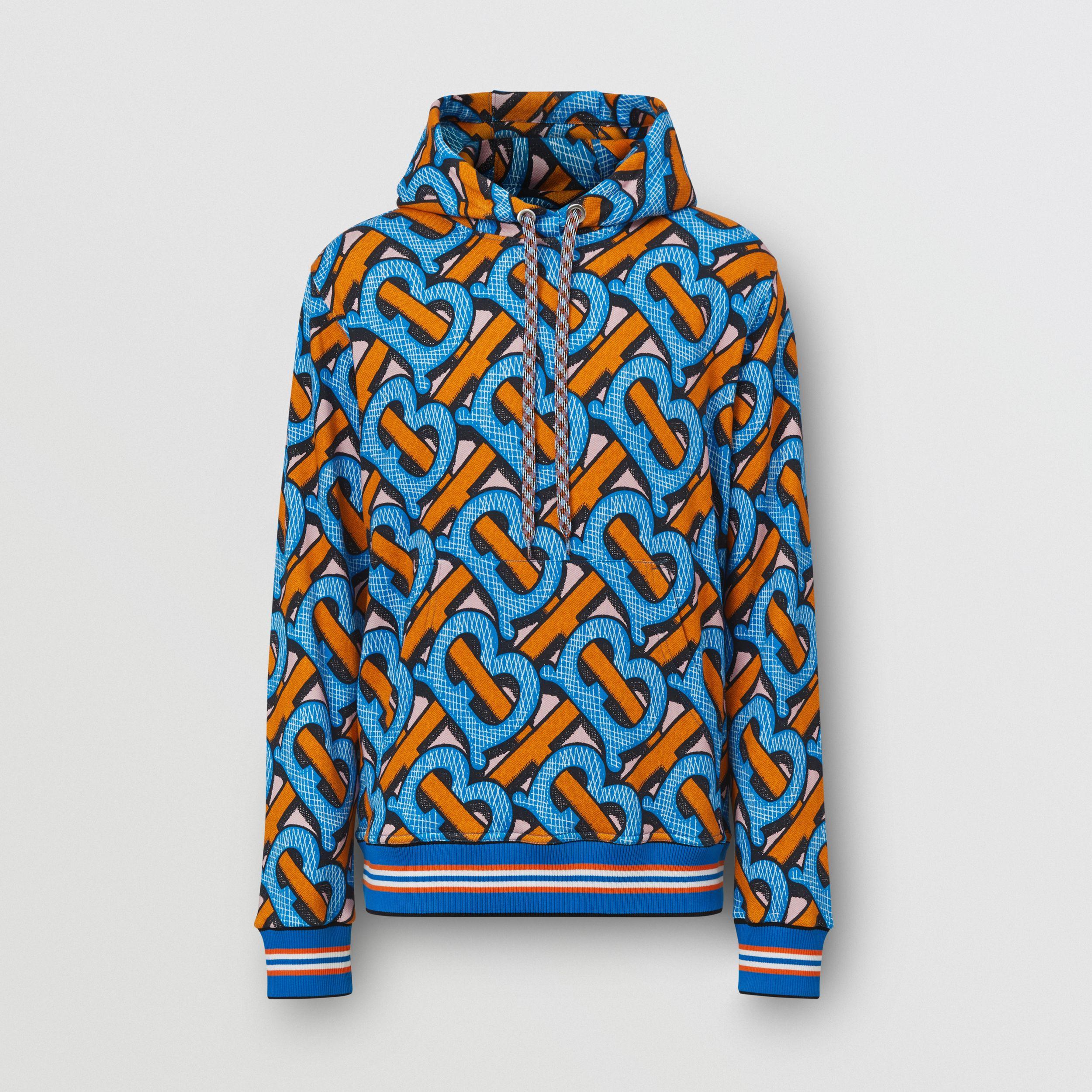 Burberry Monogram-print Sweatshirt In Blue