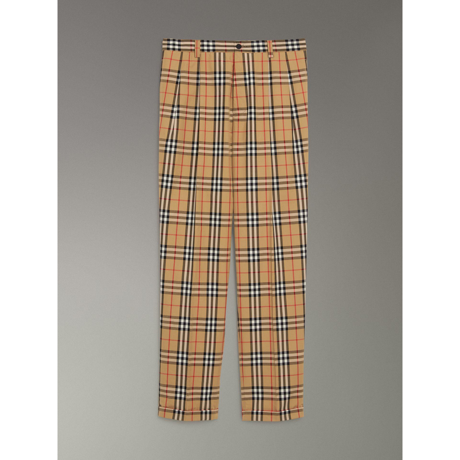 Burberry Vintage Check Cotton Trousers for Men - Lyst