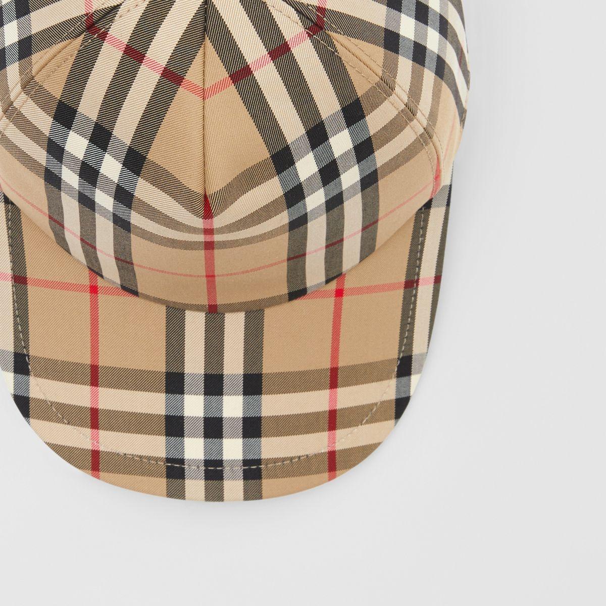 Burberry Cotton Logo Detail Vintage Check Baseball Cap In Beige Natural Save 57 Lyst
