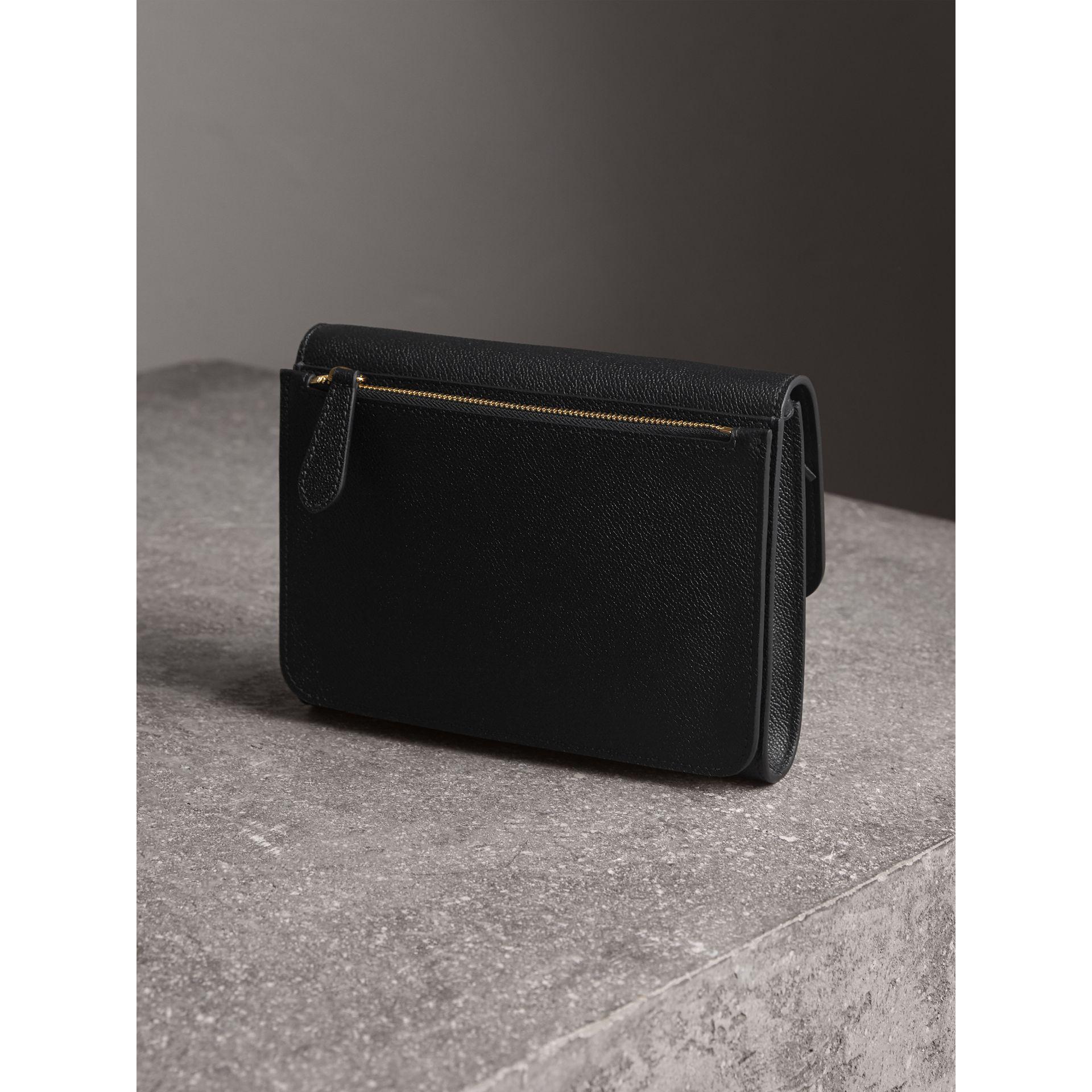burberry triple zip grainy leather crossbody bag