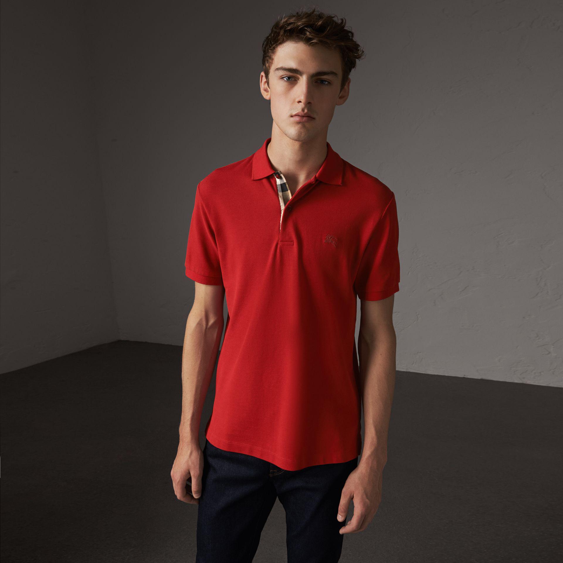 Polo shirt Burberry Red size XXL International in Cotton - 14082656