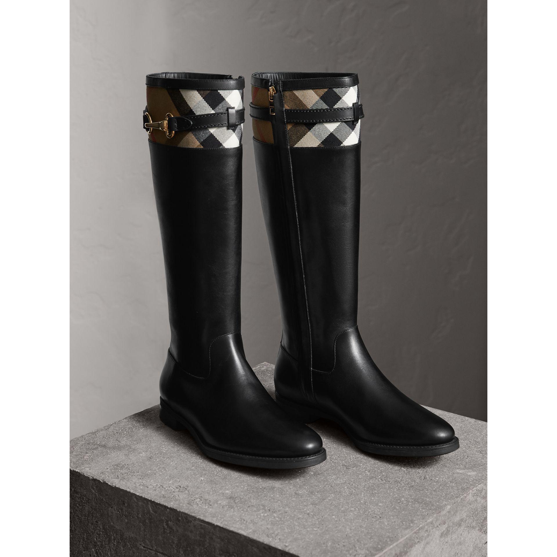 Buy Burberry Black Riding Boots | UP TO 53% OFF