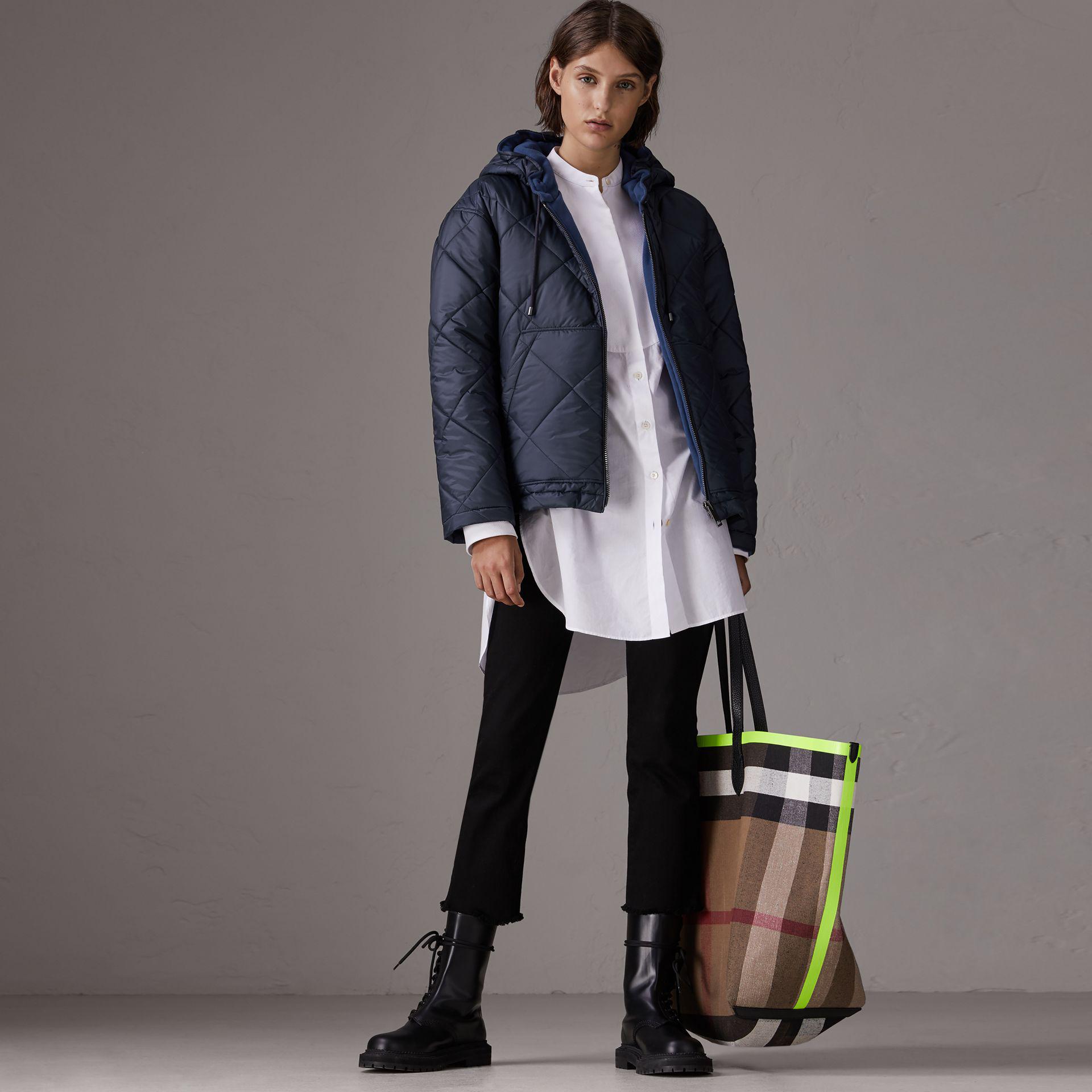 burberry diamond quilted oversized hooded parka