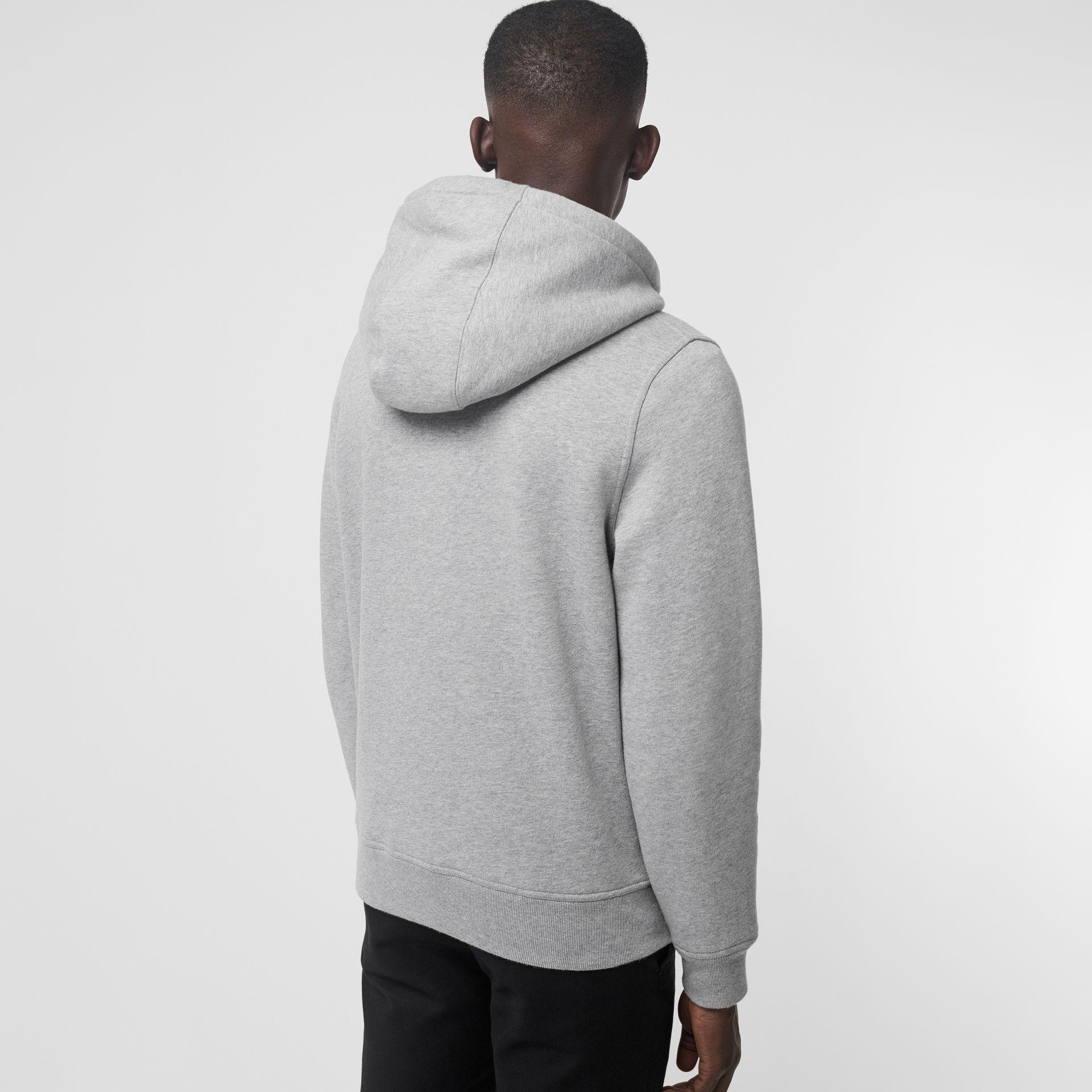 check detail jersey hooded top