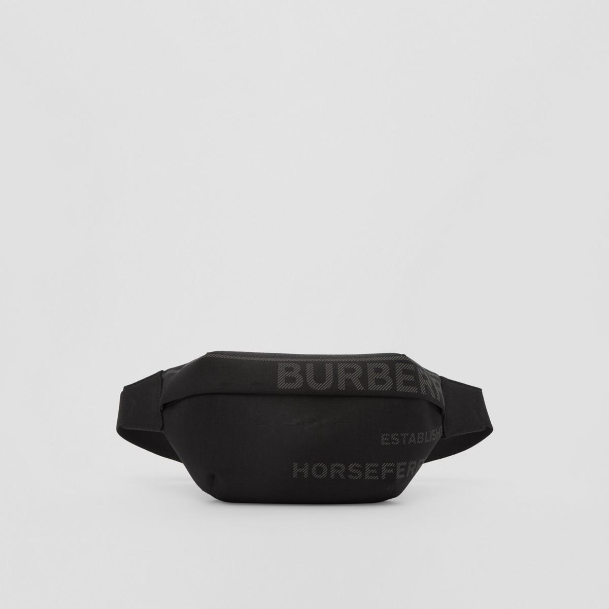Burberry Horseferry Print Nylon Canvas Sonny Bum Bag in Black for Men | Lyst