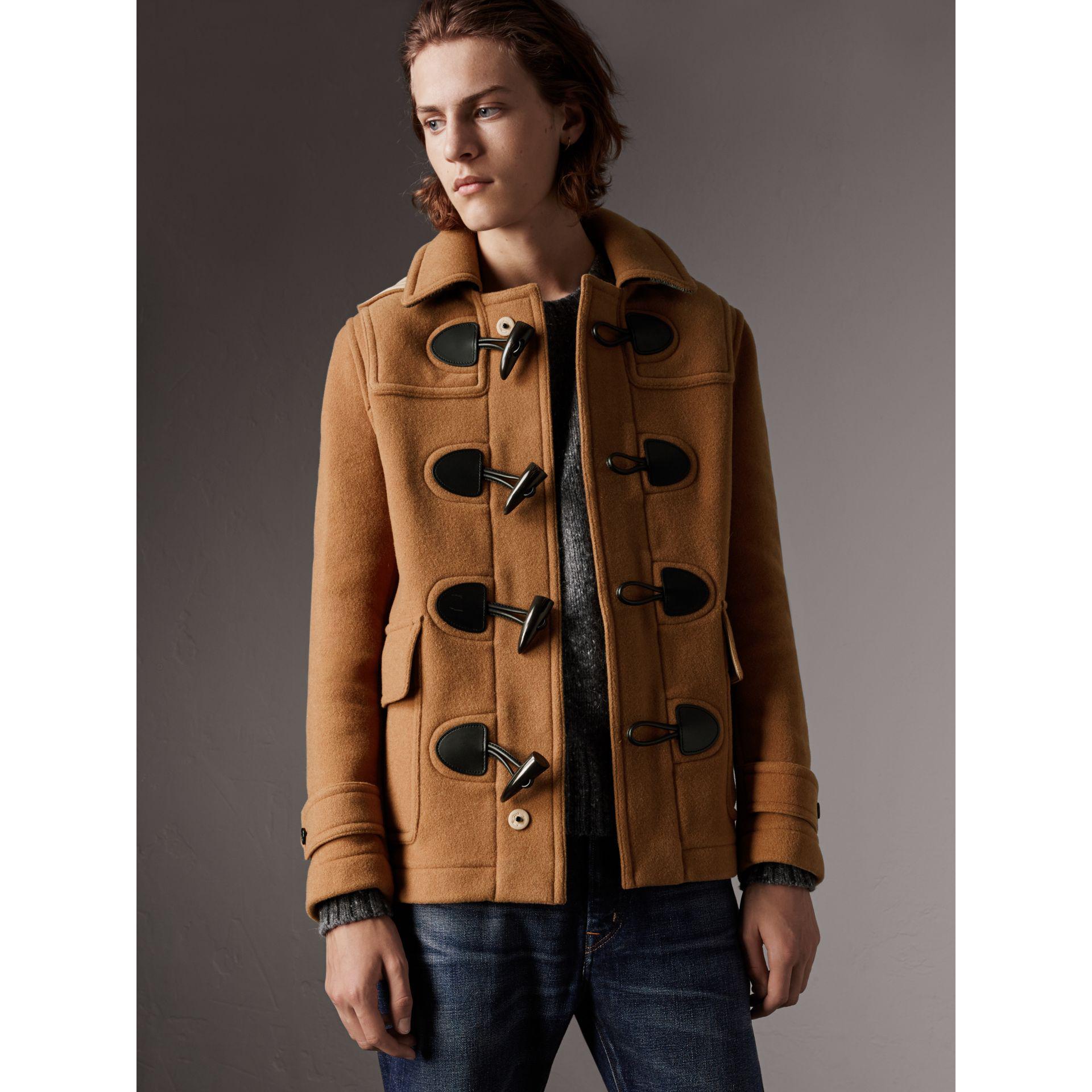 Burberry Wool The Plymouth Duffle Coat in Mid Camel (Brown) for Men | Lyst  UK