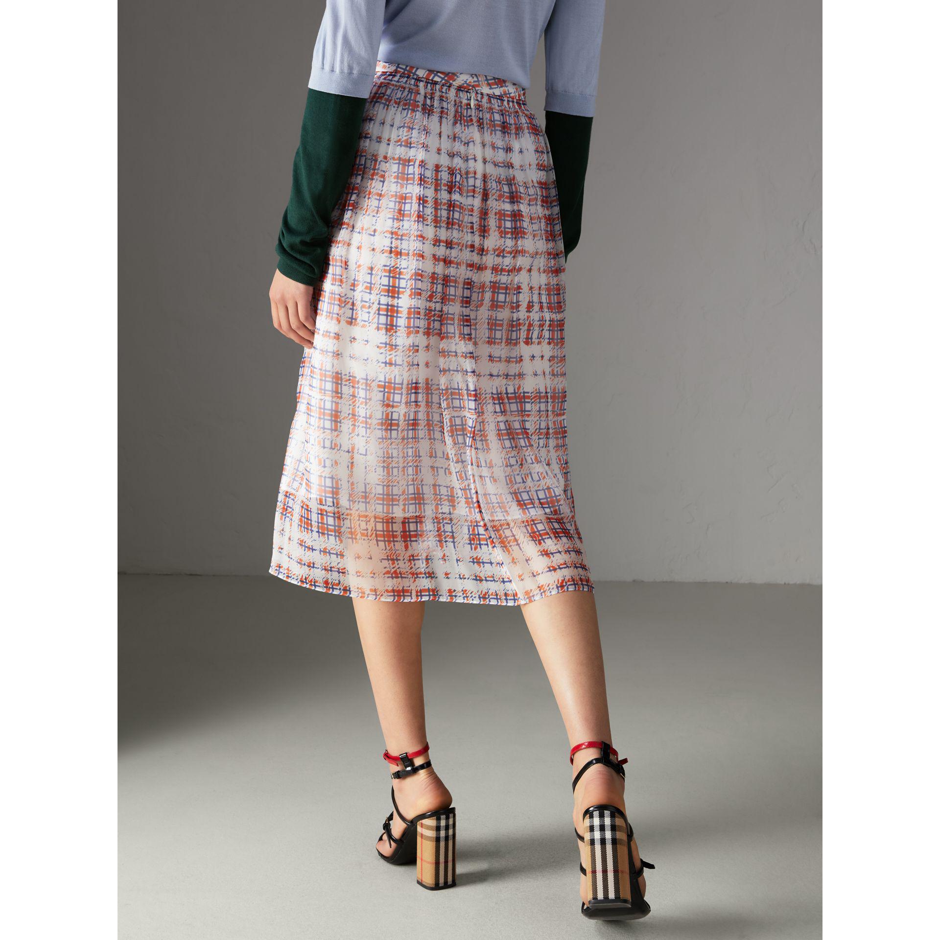 burberry silk skirt