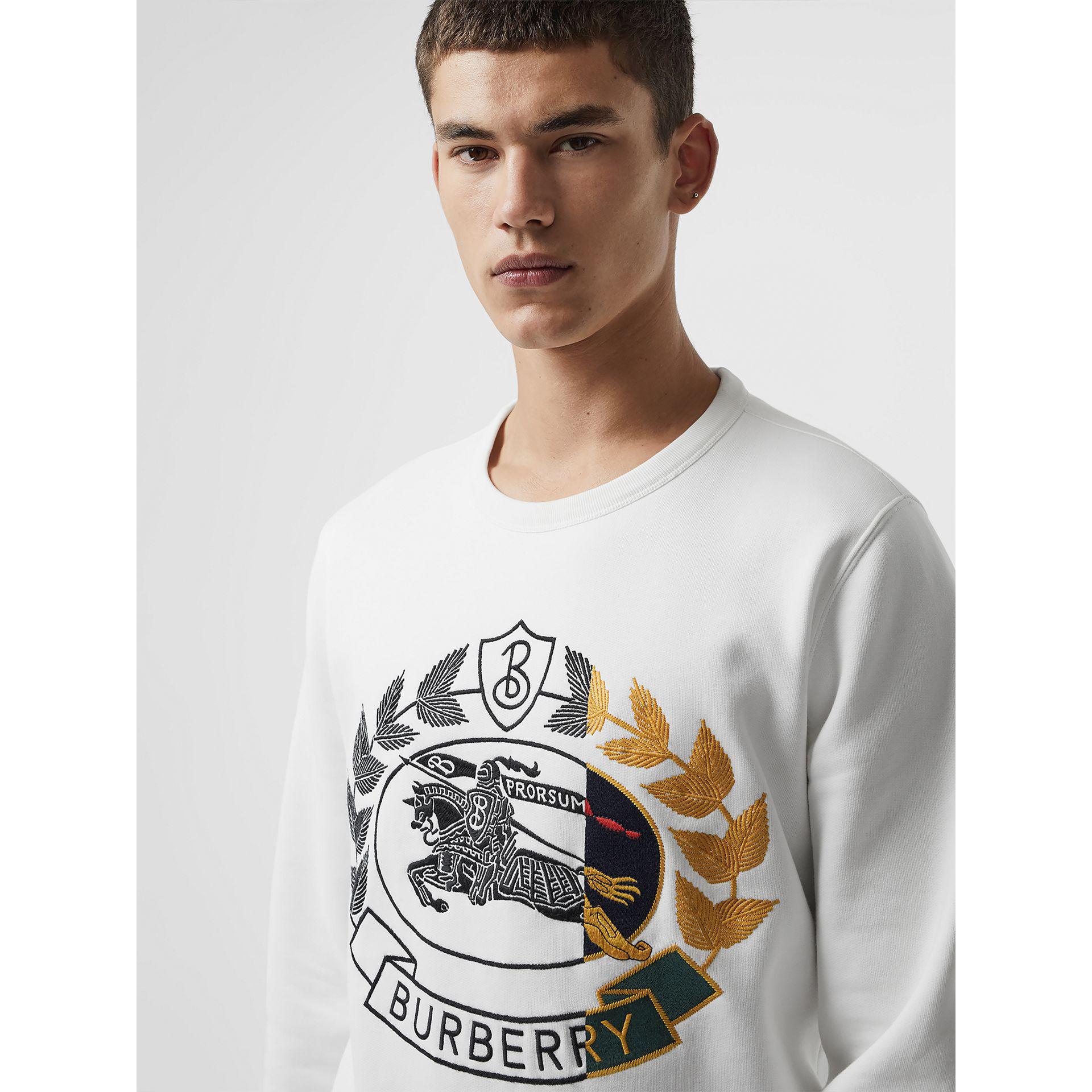 embroidered crest jersey sweatshirt