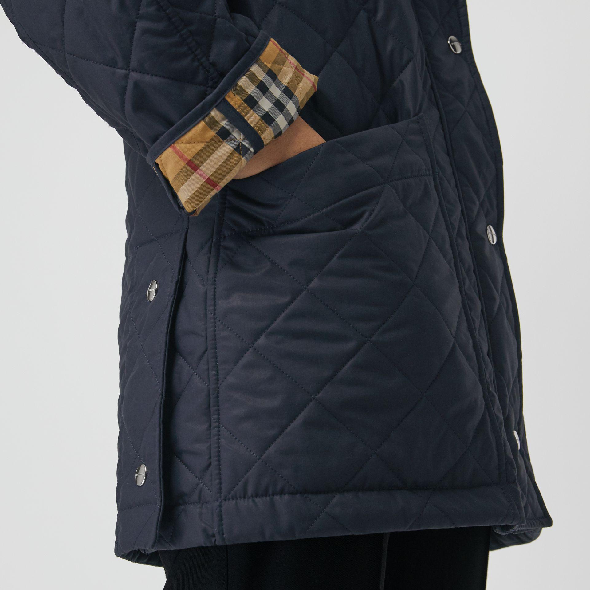 burberry diamond quilted oversized hooded parka