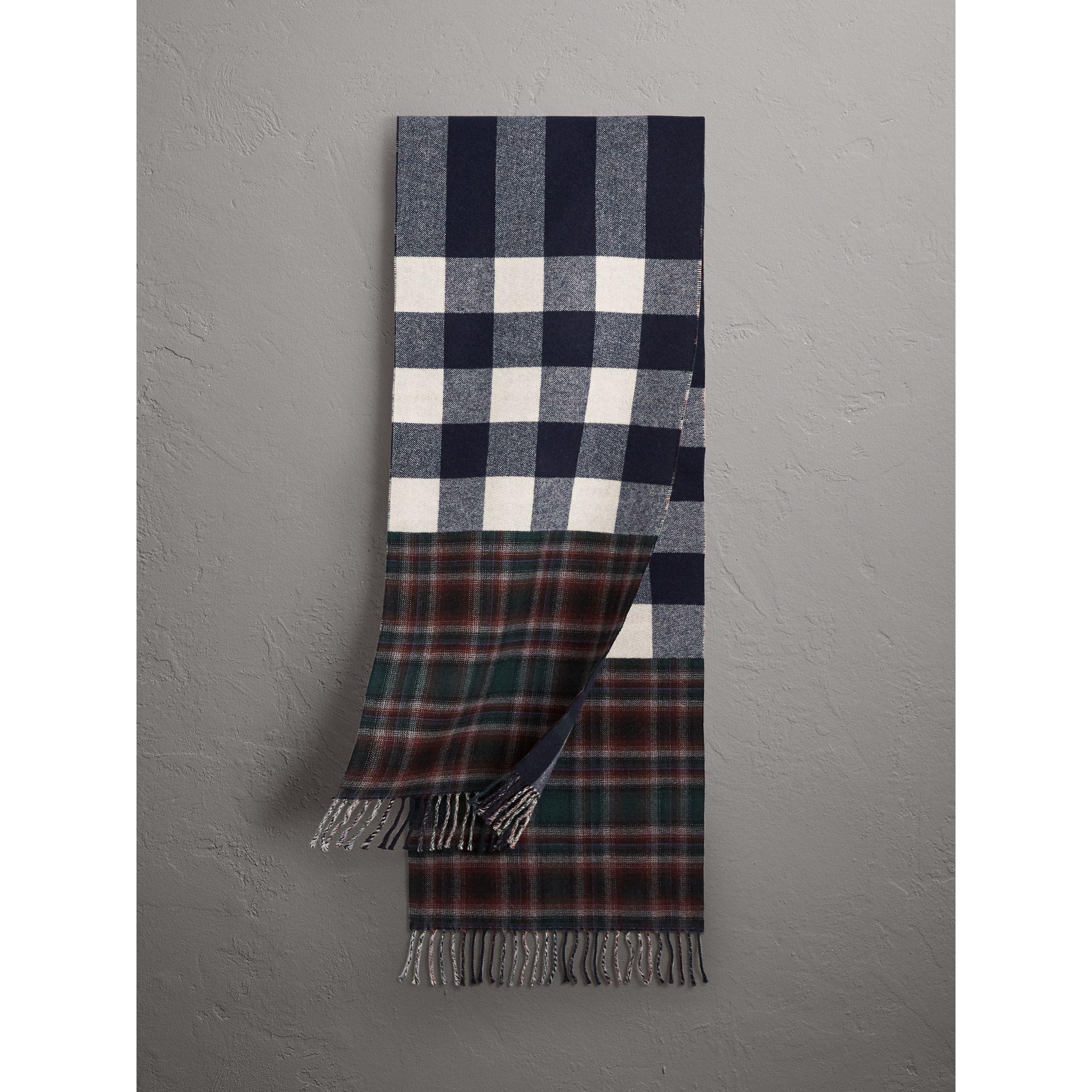 burberry check merino wool scarf