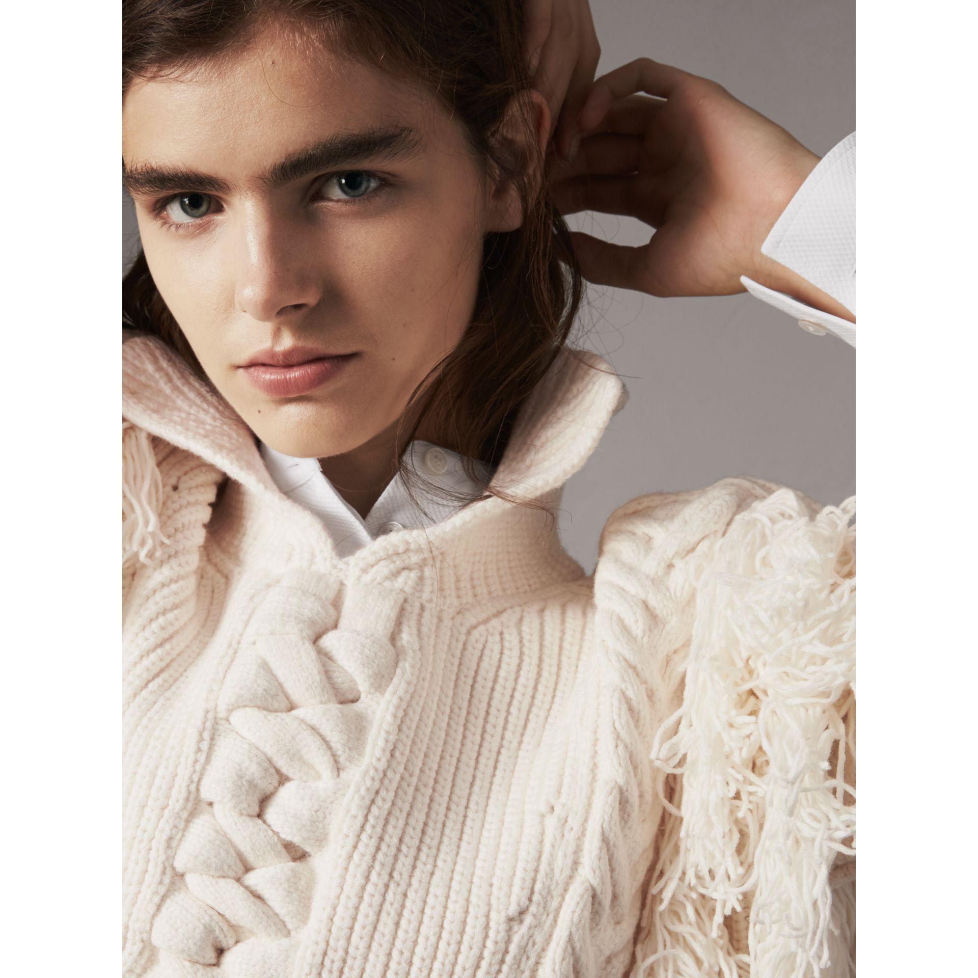 oversized fringe sweater