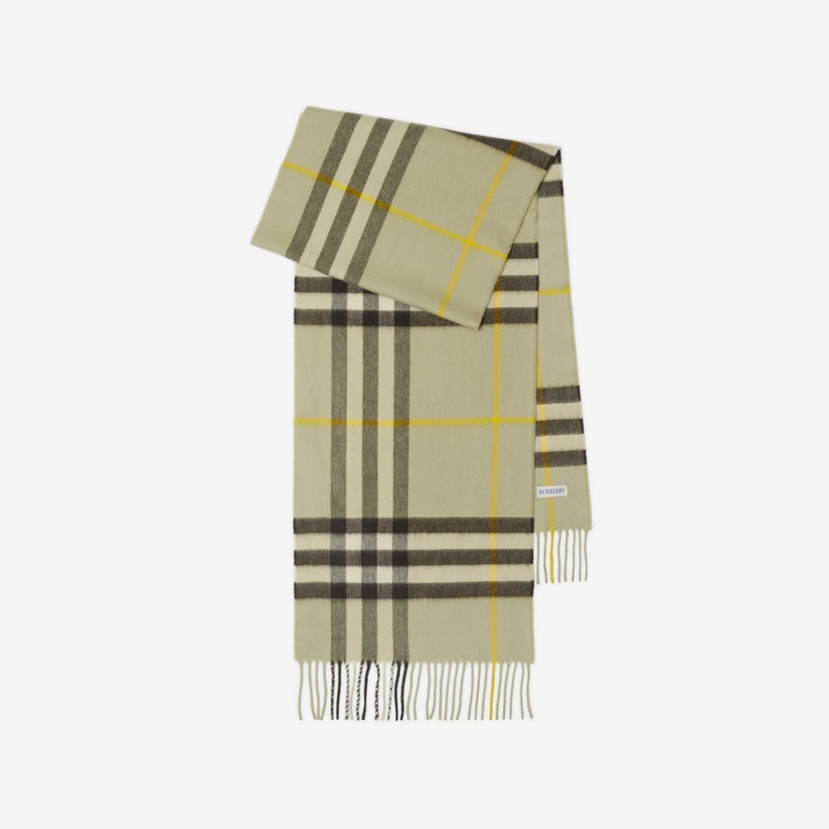 Burberry Check Scarf in Green | Lyst