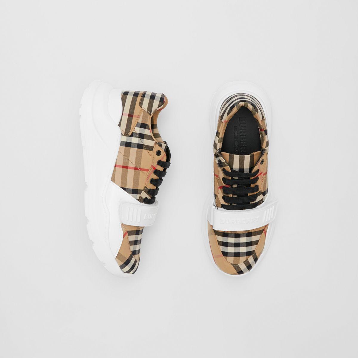 burberry regis check sneakers