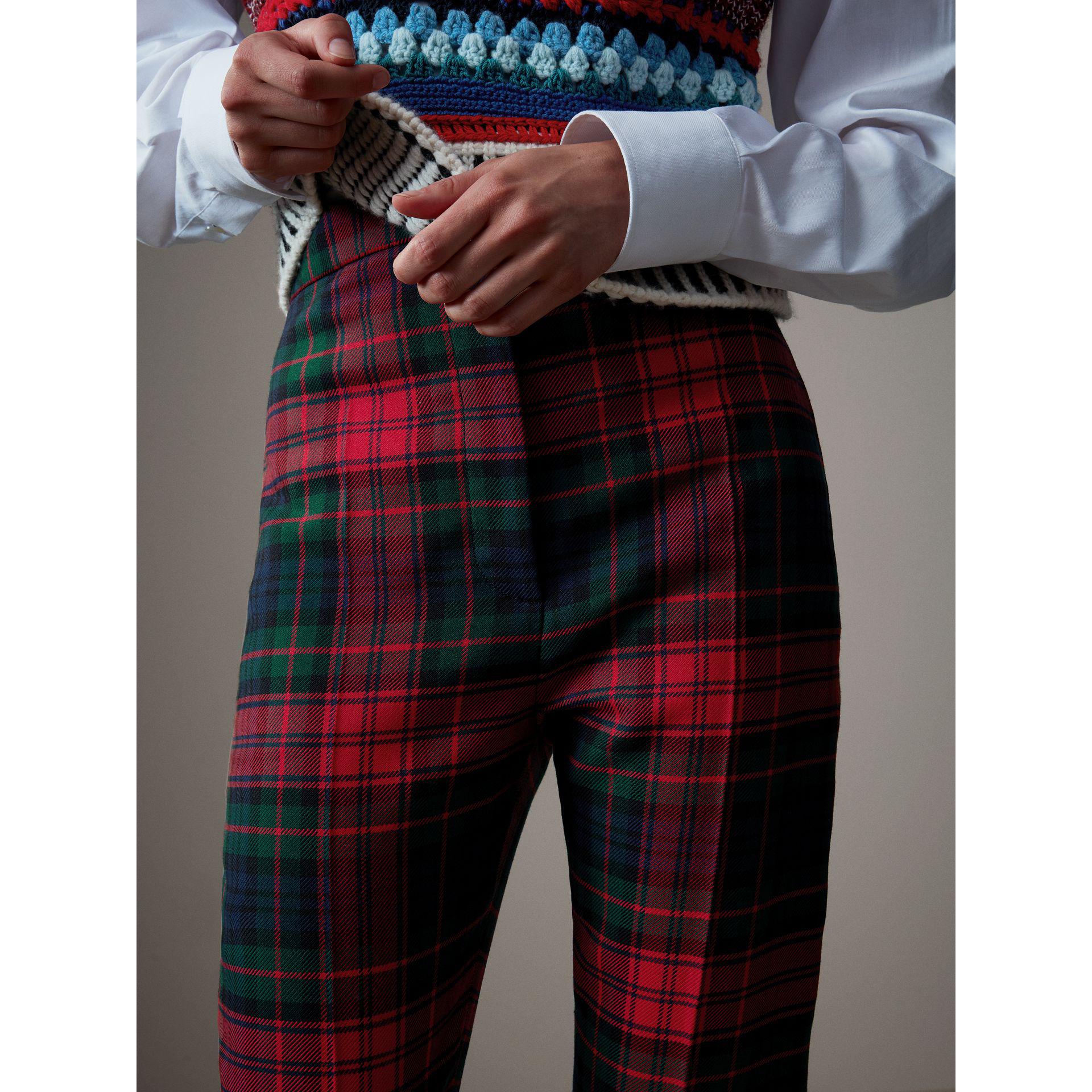 wool high waisted trousers