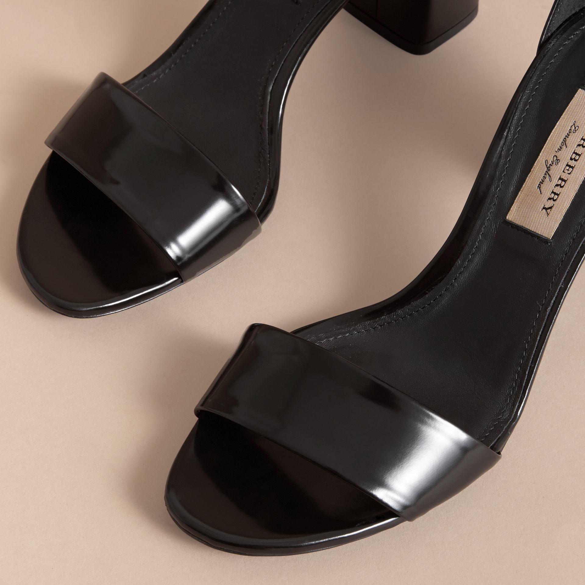 burberry block heel sandals