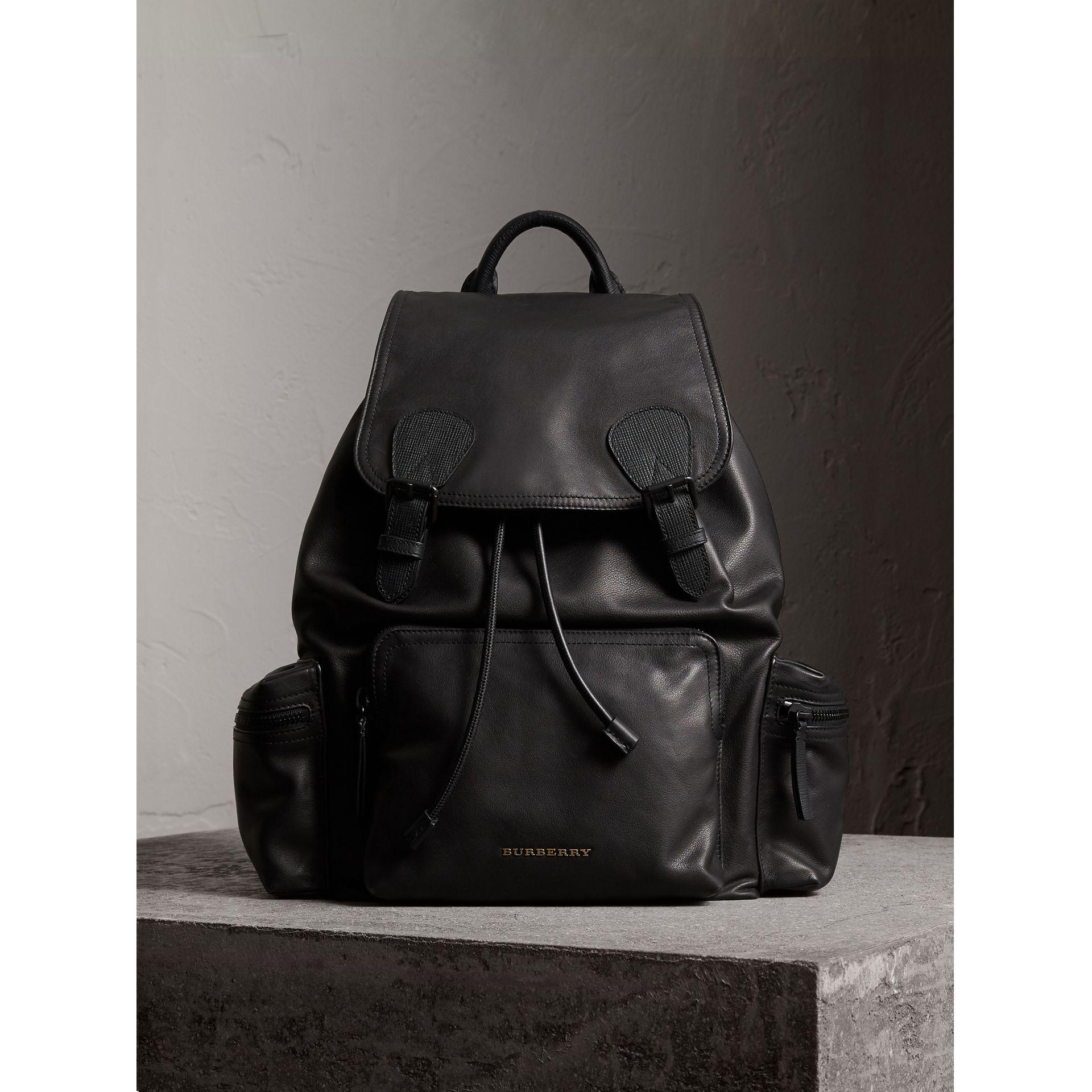 burberry leather backpack