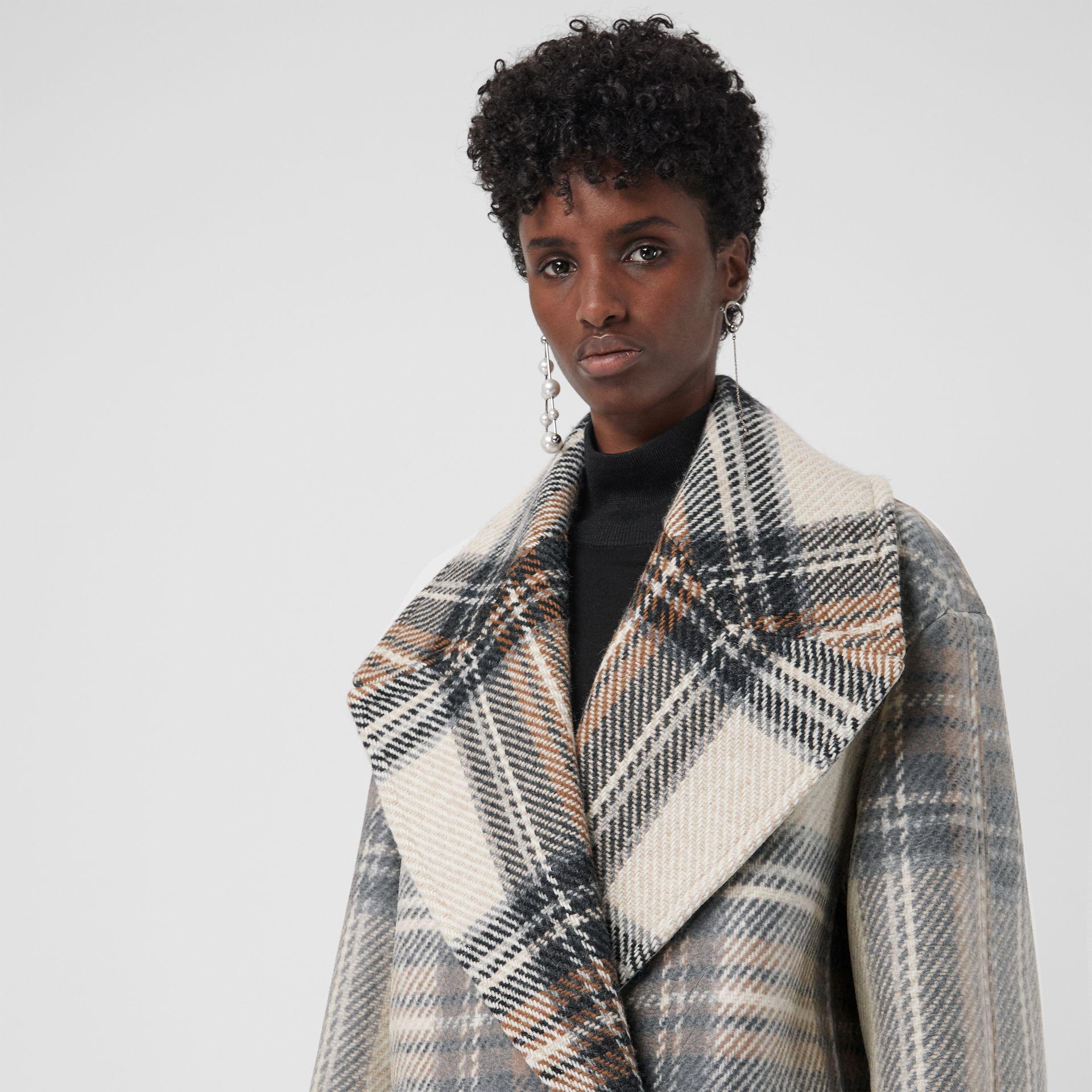 tailored check coat