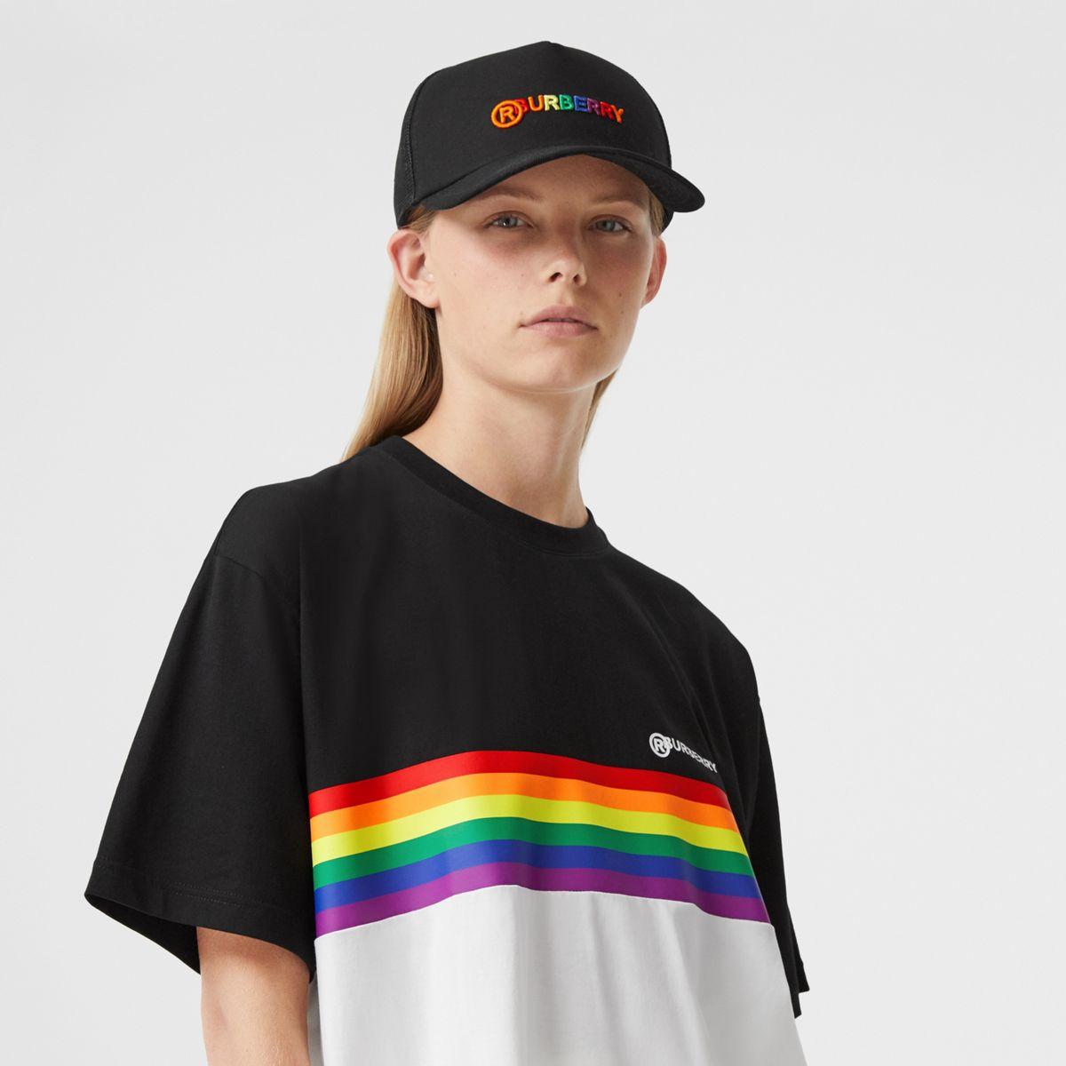 rainbow burberry hat