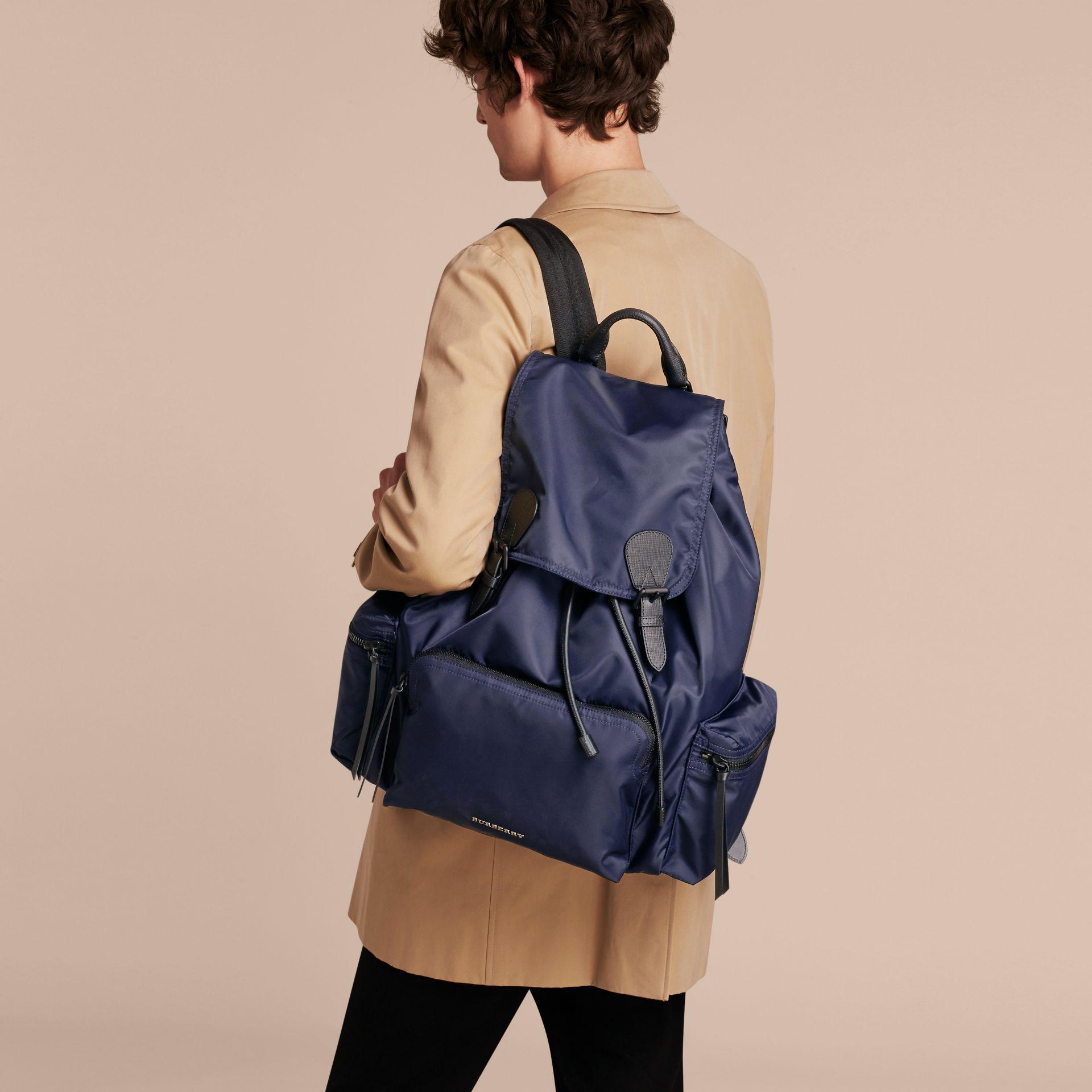 burberry the large rucksack in technical nylon and leather