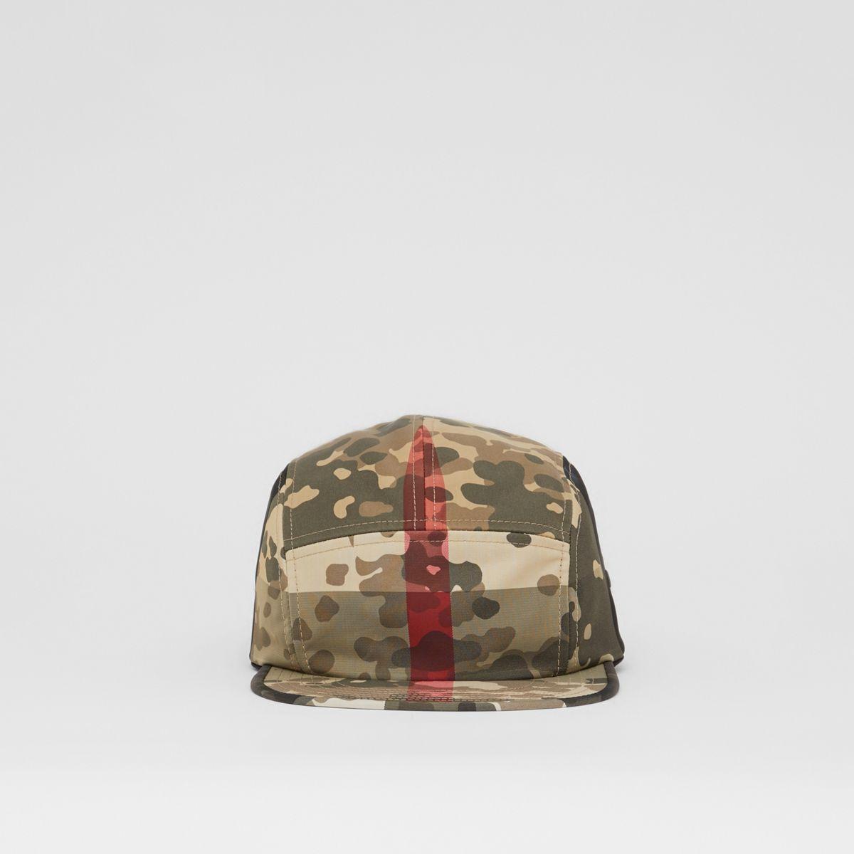 Burberry Camouflage Check Nylon Cap for Men | Lyst