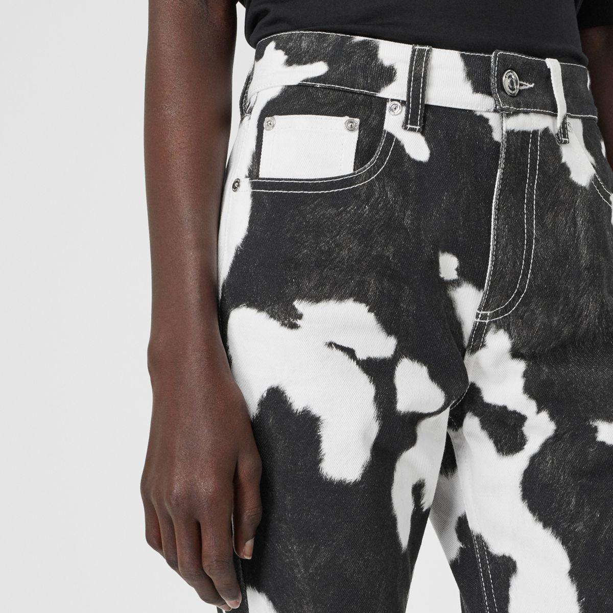 burberry cow print jeans