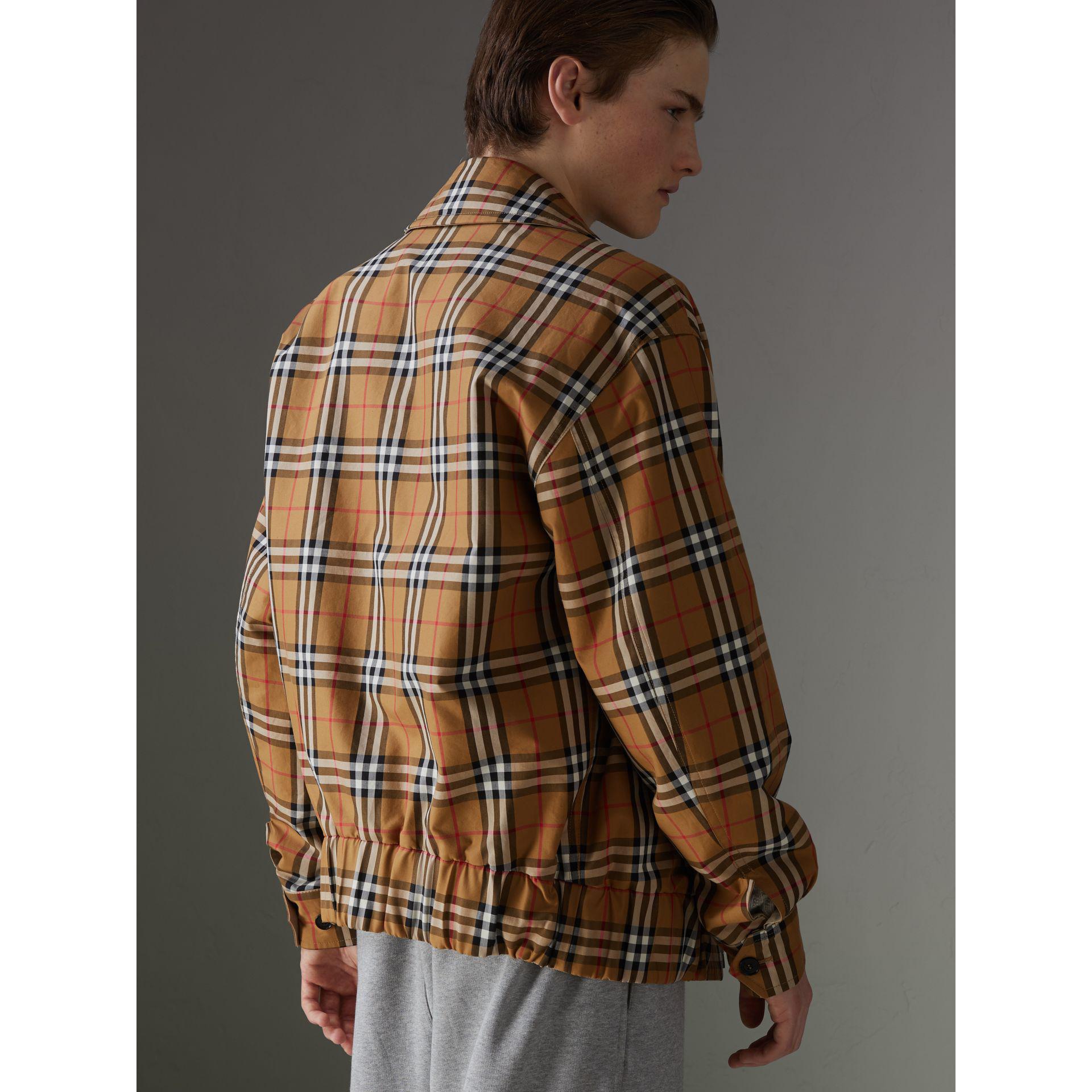 mens checked harrington jacket