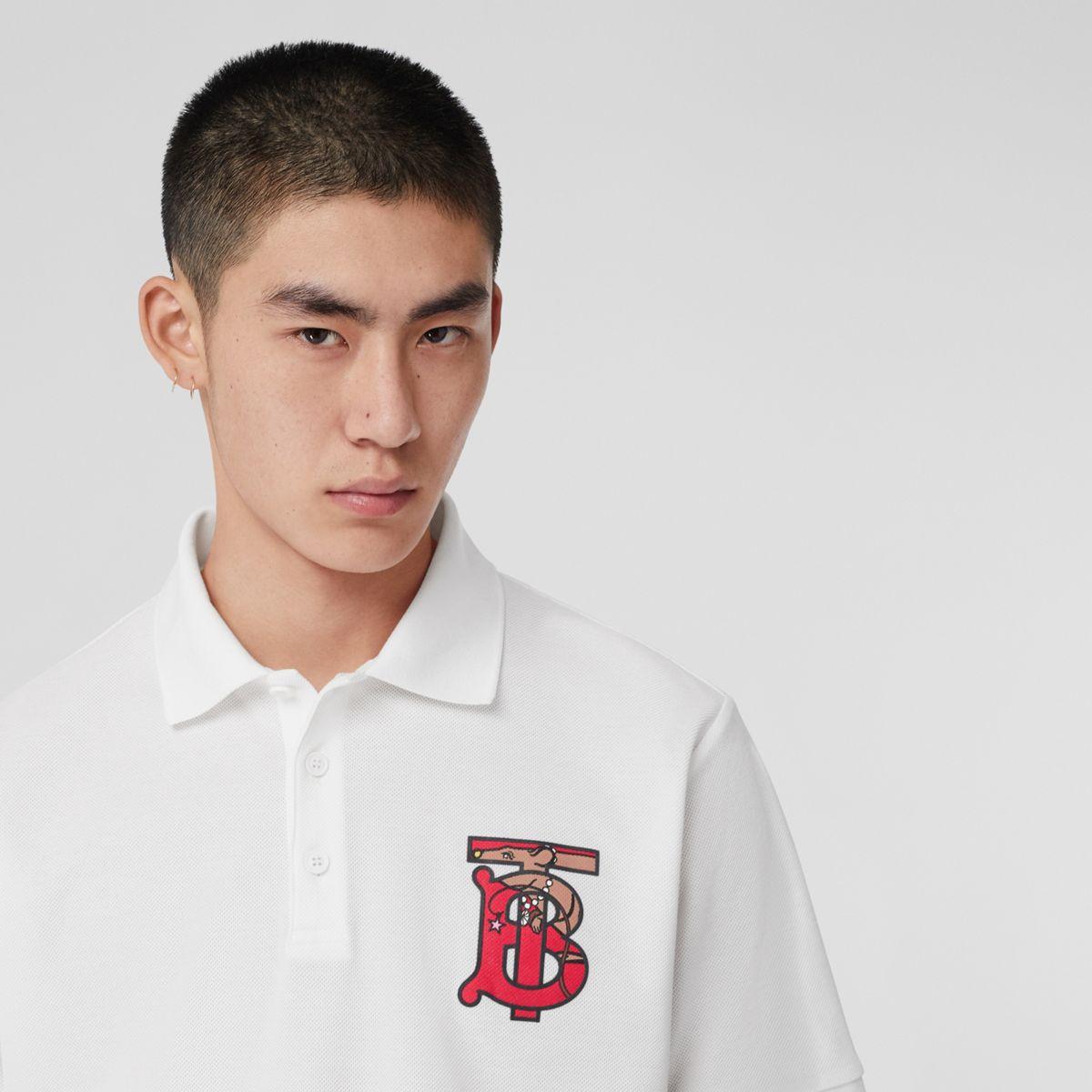 white oversized polo shirt