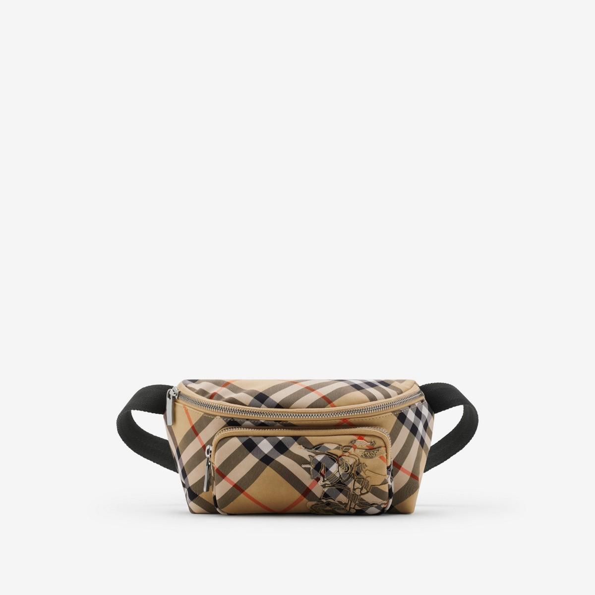 Burberry Small Check Belt Bag for Men Lyst UK