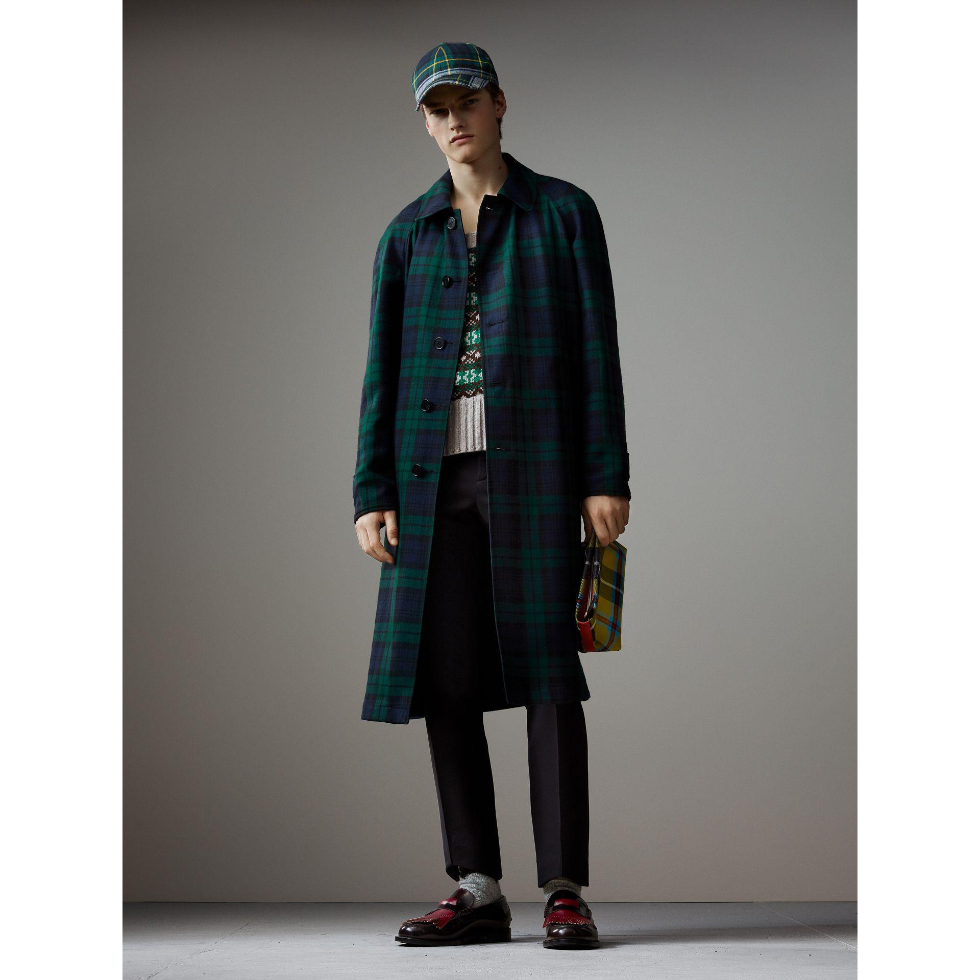 tartan overcoat