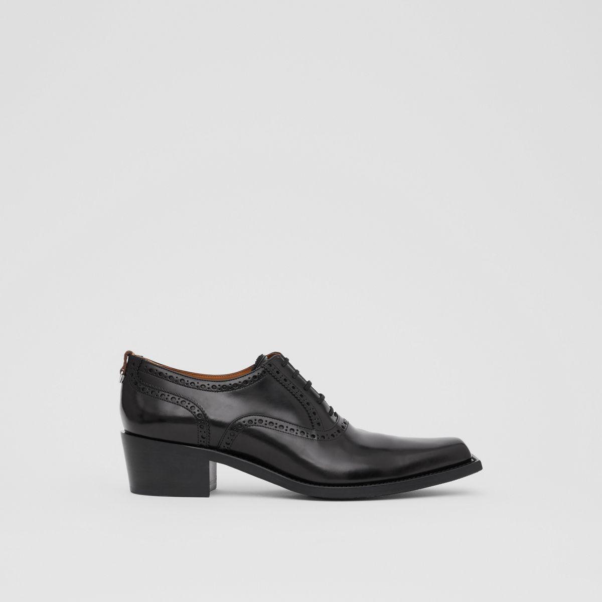 heeled oxford brogues