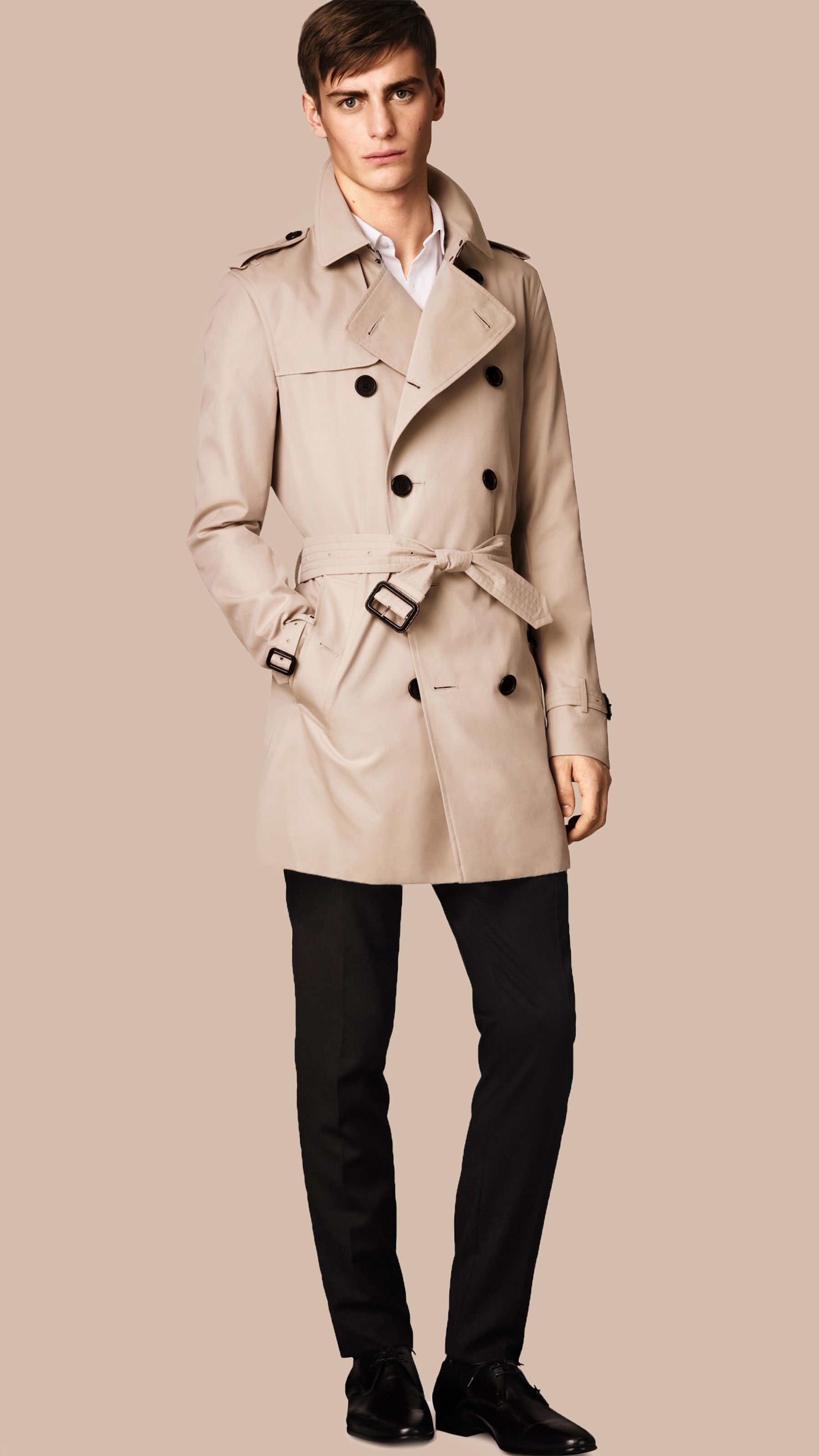 Burberry Cotton The Kensington – Short Heritage Trench Coat Stone in  Natural for Men - Lyst
