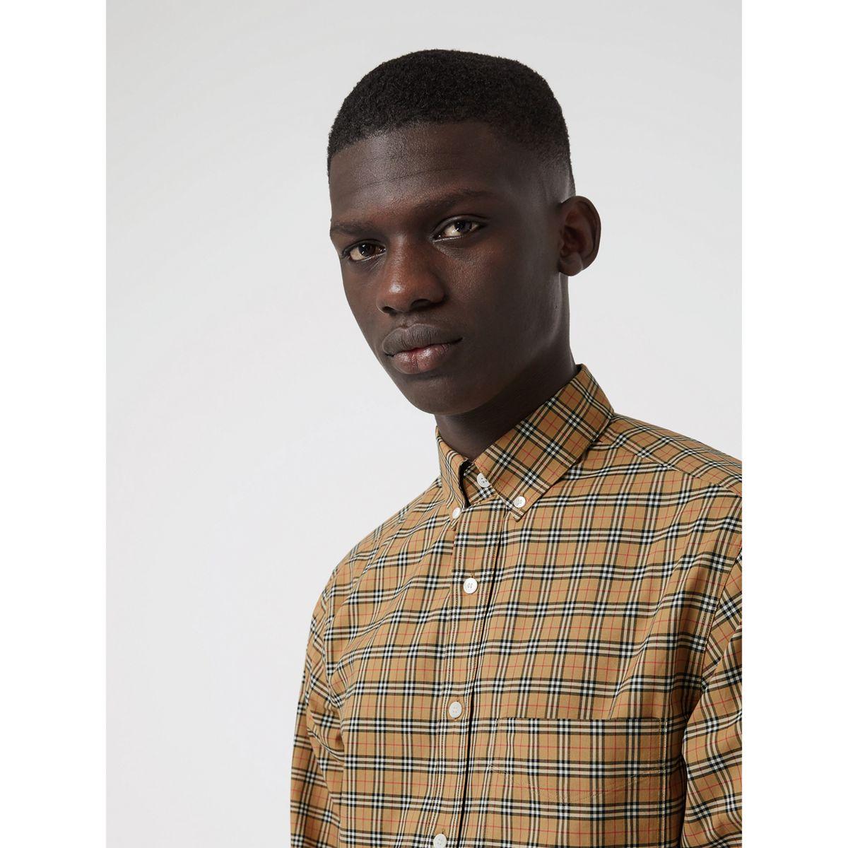 Burberry Small Scale Check Cotton Shirt for Men | Lyst UK
