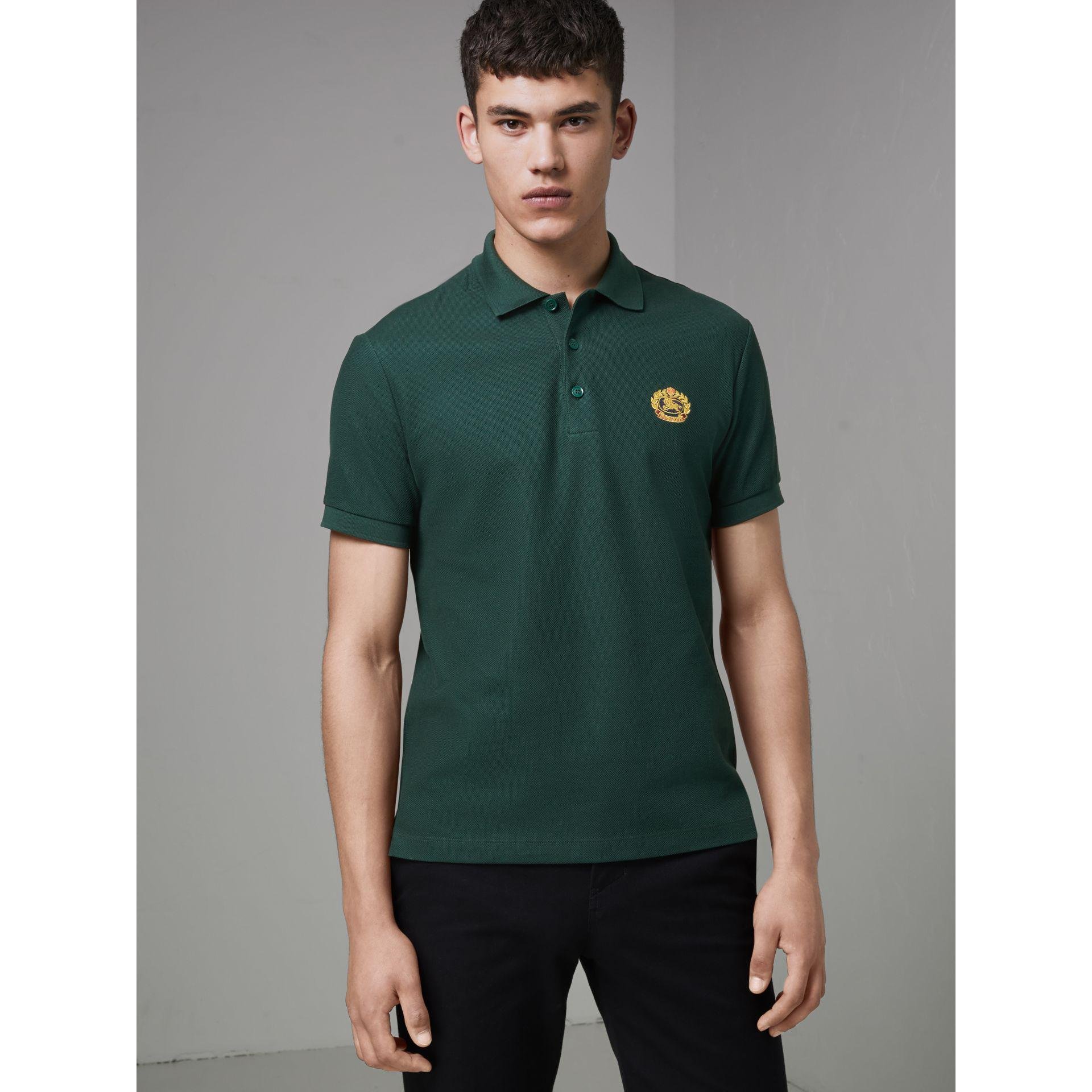 archive logo cotton piqué polo shirt