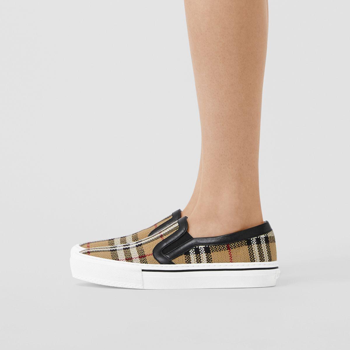 slip on burberry