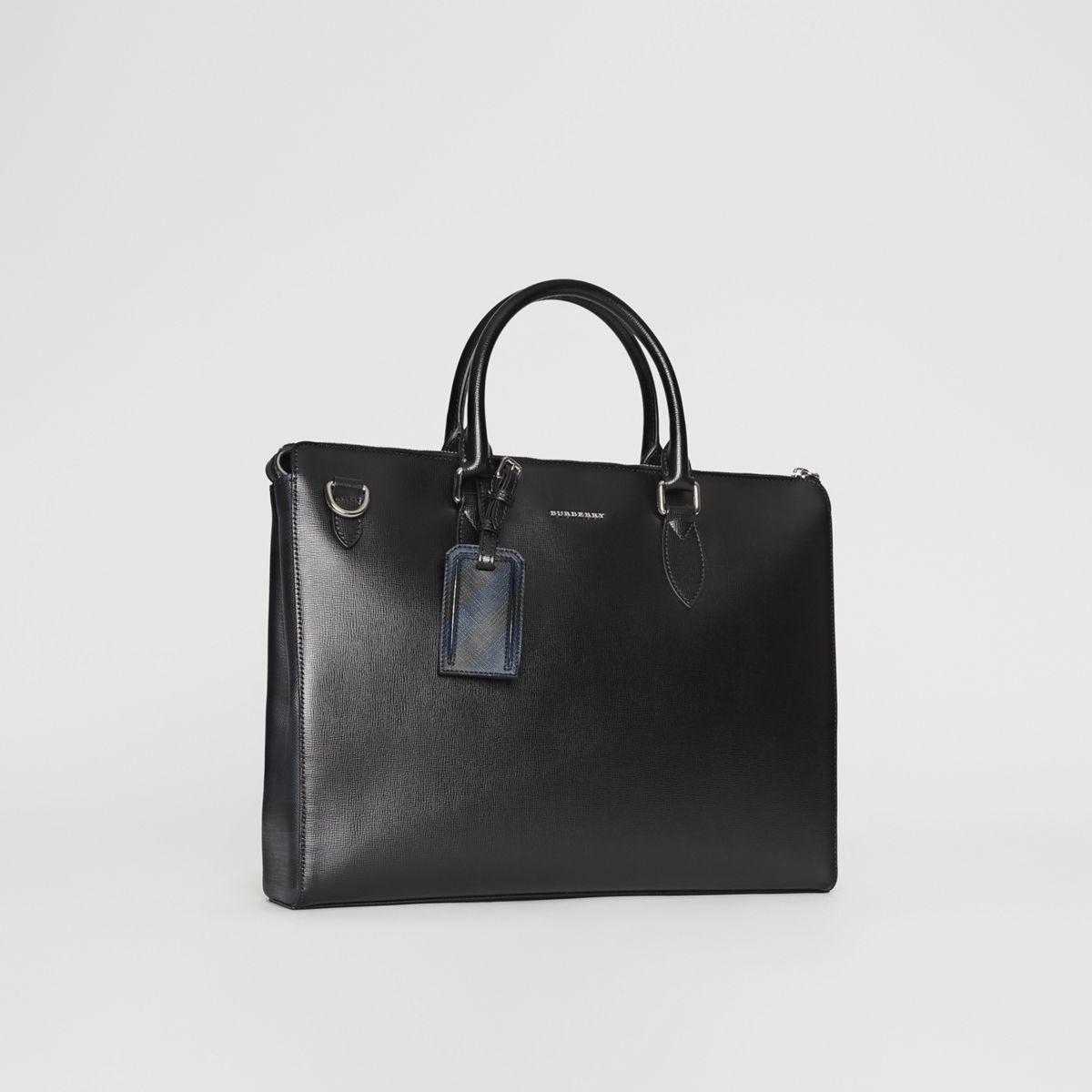 burberry leather briefcase