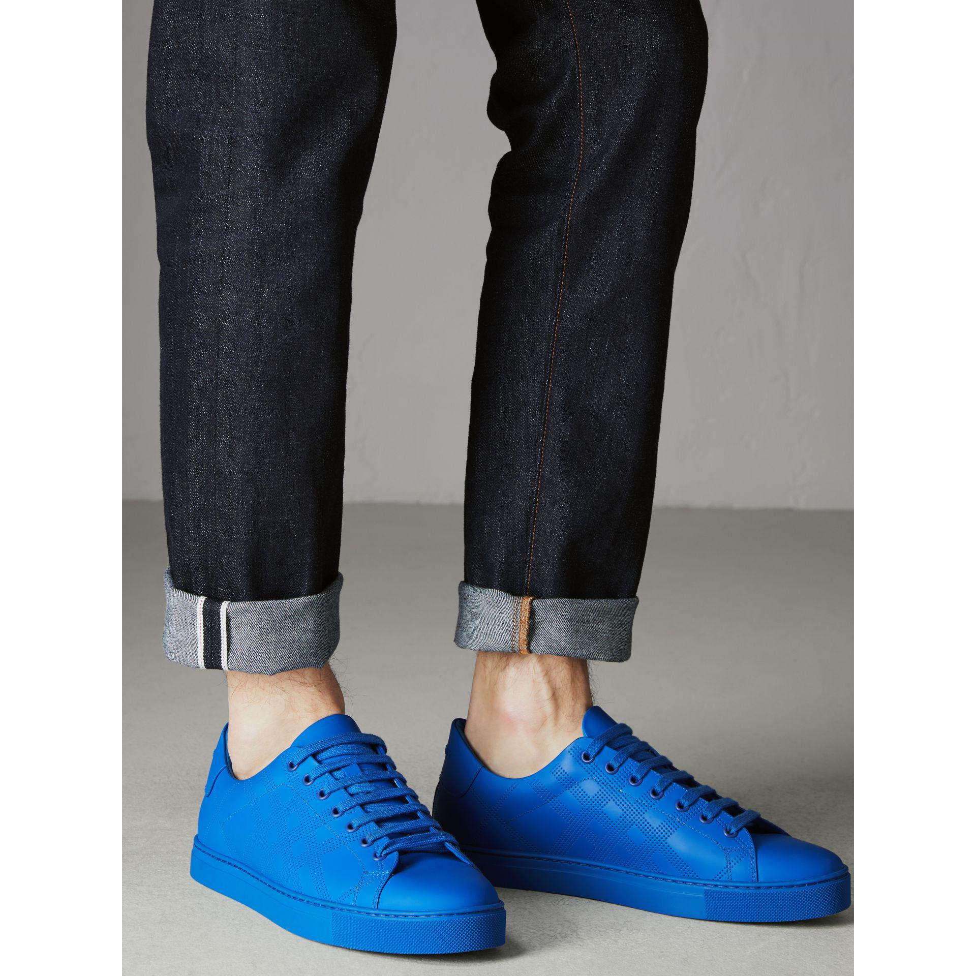 burberry perforated leather sneakers